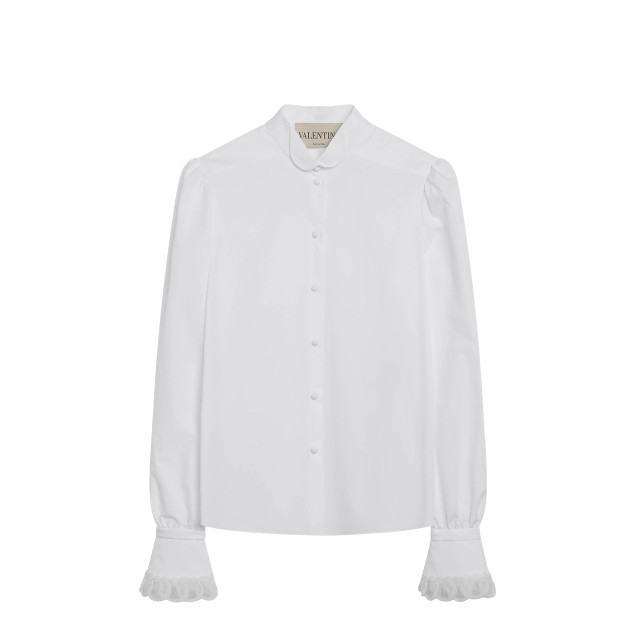 White Cotton Poplin Shirt - Image 1
