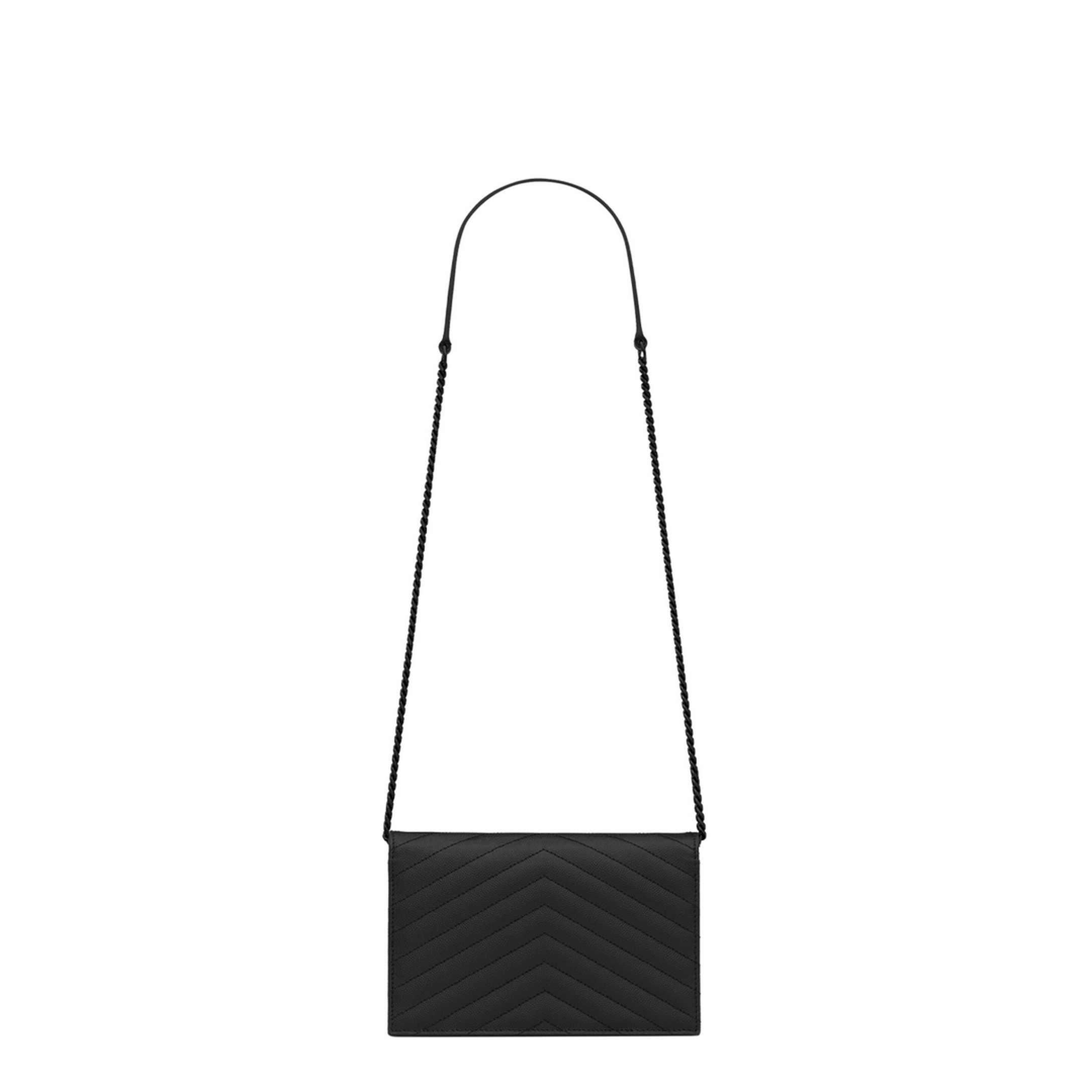 Cassandre Envelope Calfskin Chain Wallet - Noir - Image 2