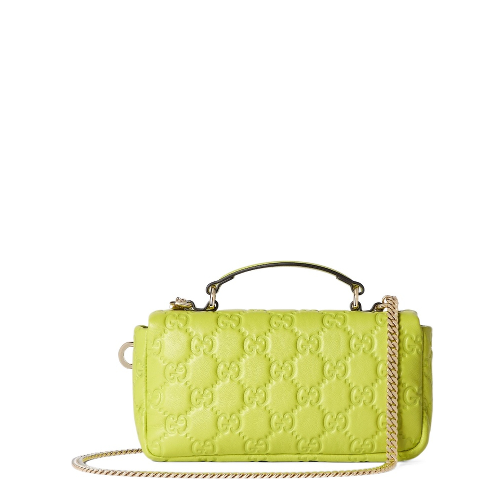 GG Milano Small Exotic Leathers Top Handle Bag - Lime Green - Image 5