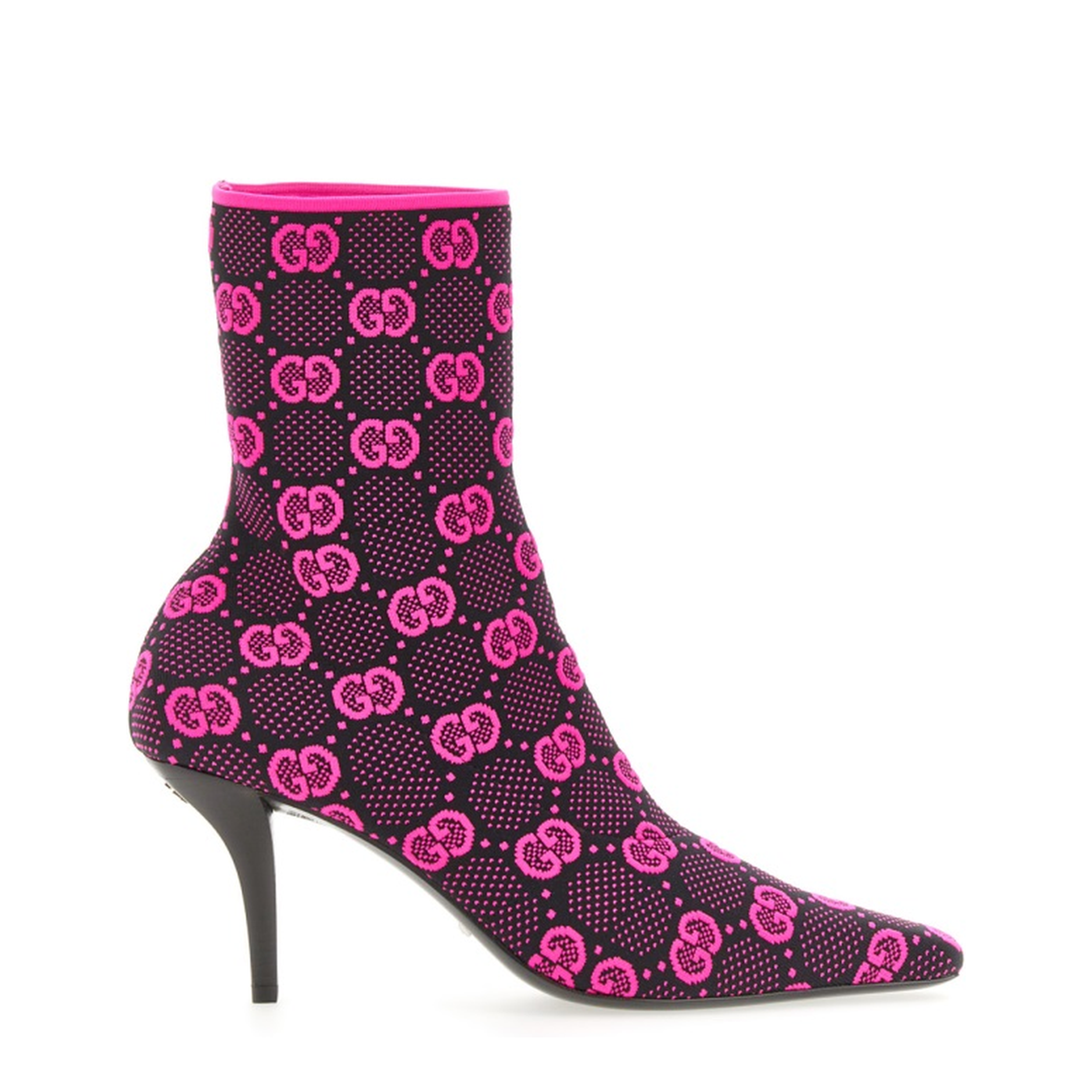 Knit Ankle Boots Black - Image 1