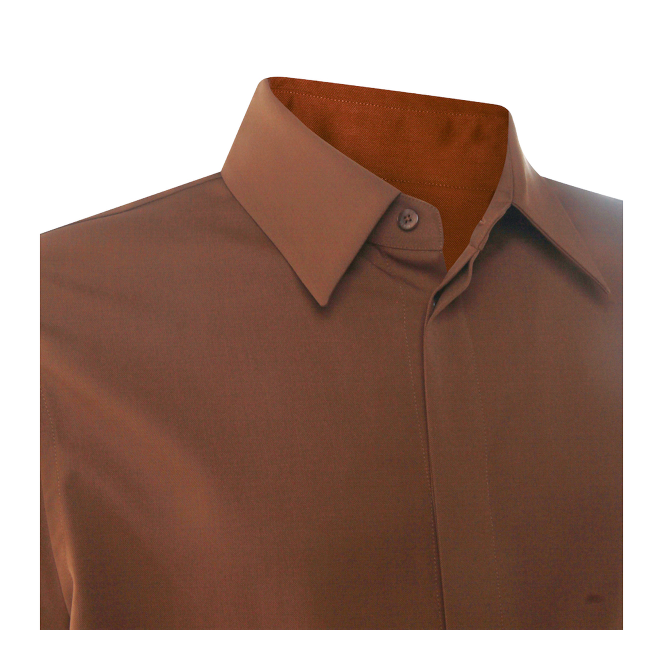 Rust-coloured Wool Shirt - Image 7