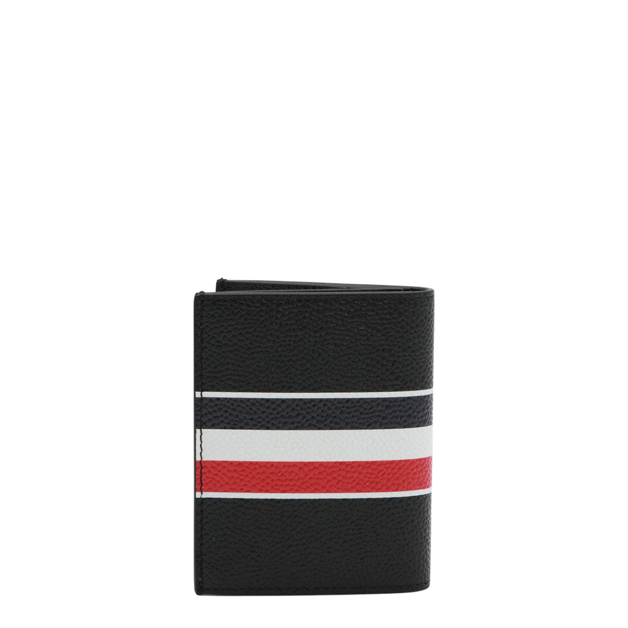 Pebble Grain RWB Stripe Double Card Holder in Black - Image 2