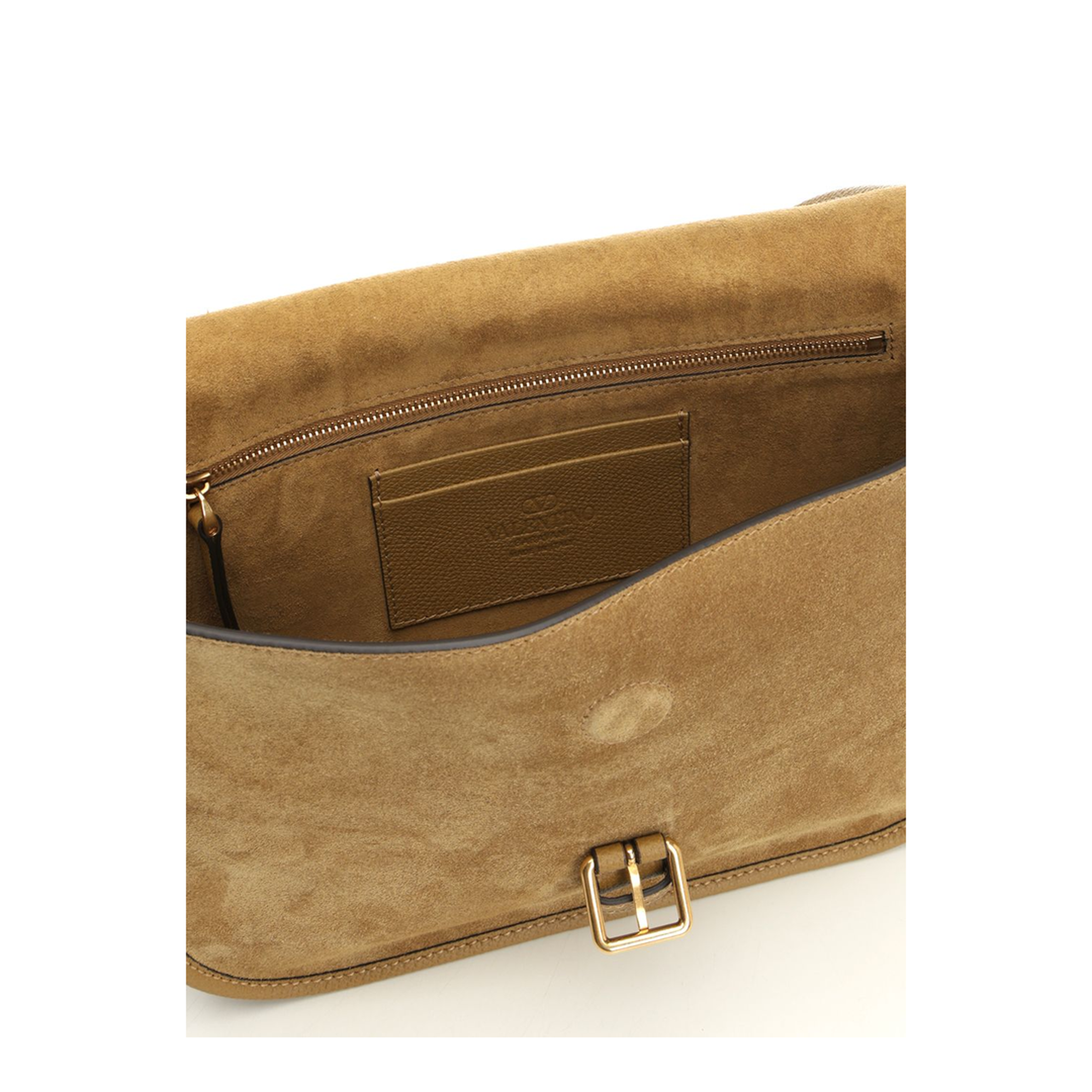 Antibes Medium Suede Shoulder Bag - Havana Beige - Image 4