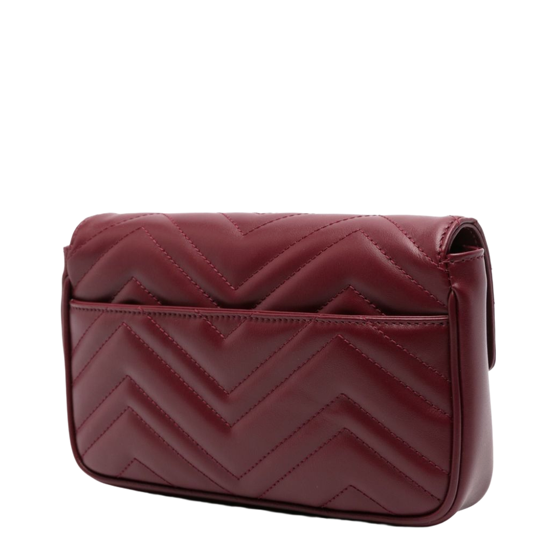 GG Marmont Small Leather Shoulder Bags - Burgundy - Image 3