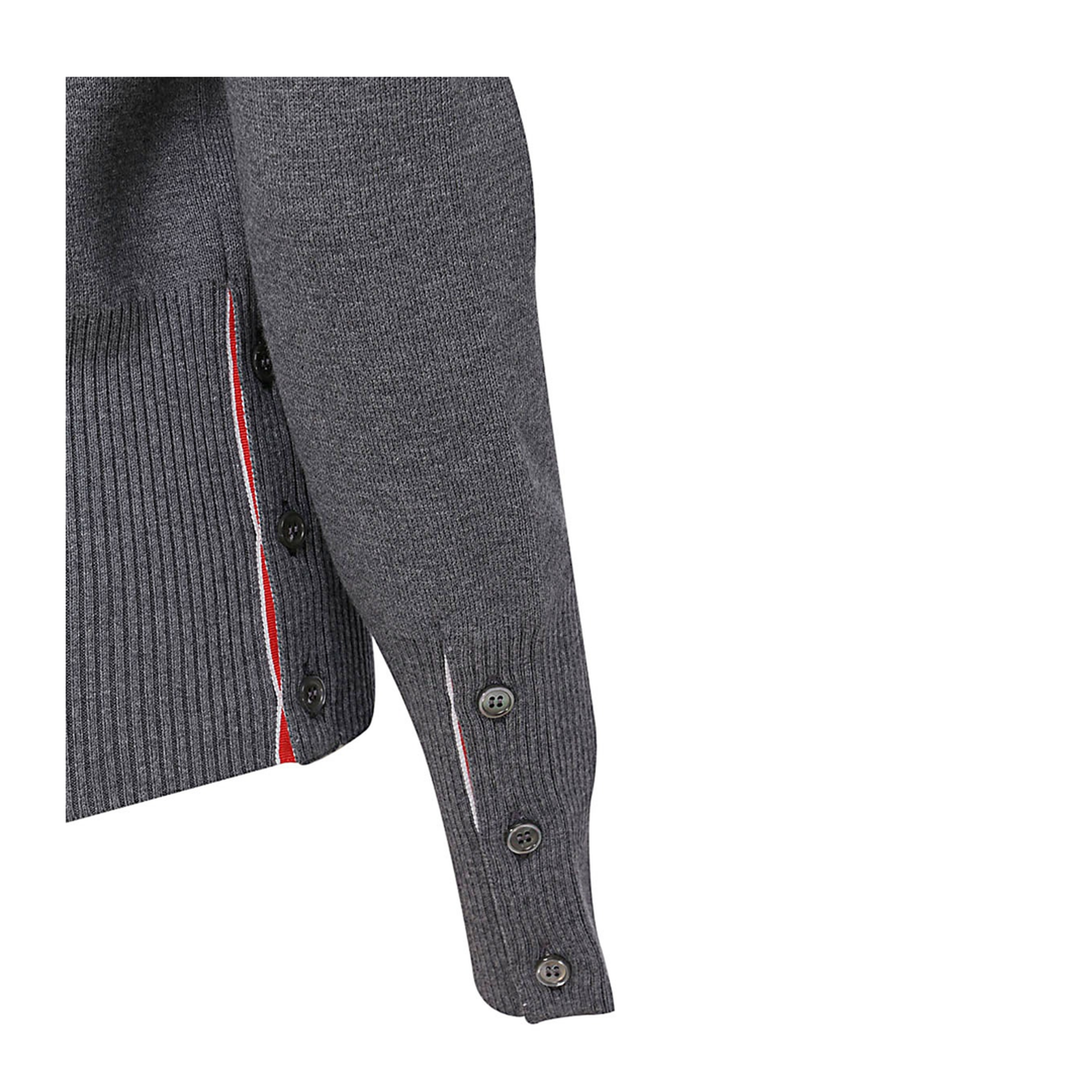 Wool 4 Bar V Neck Cardigan - Image 3
