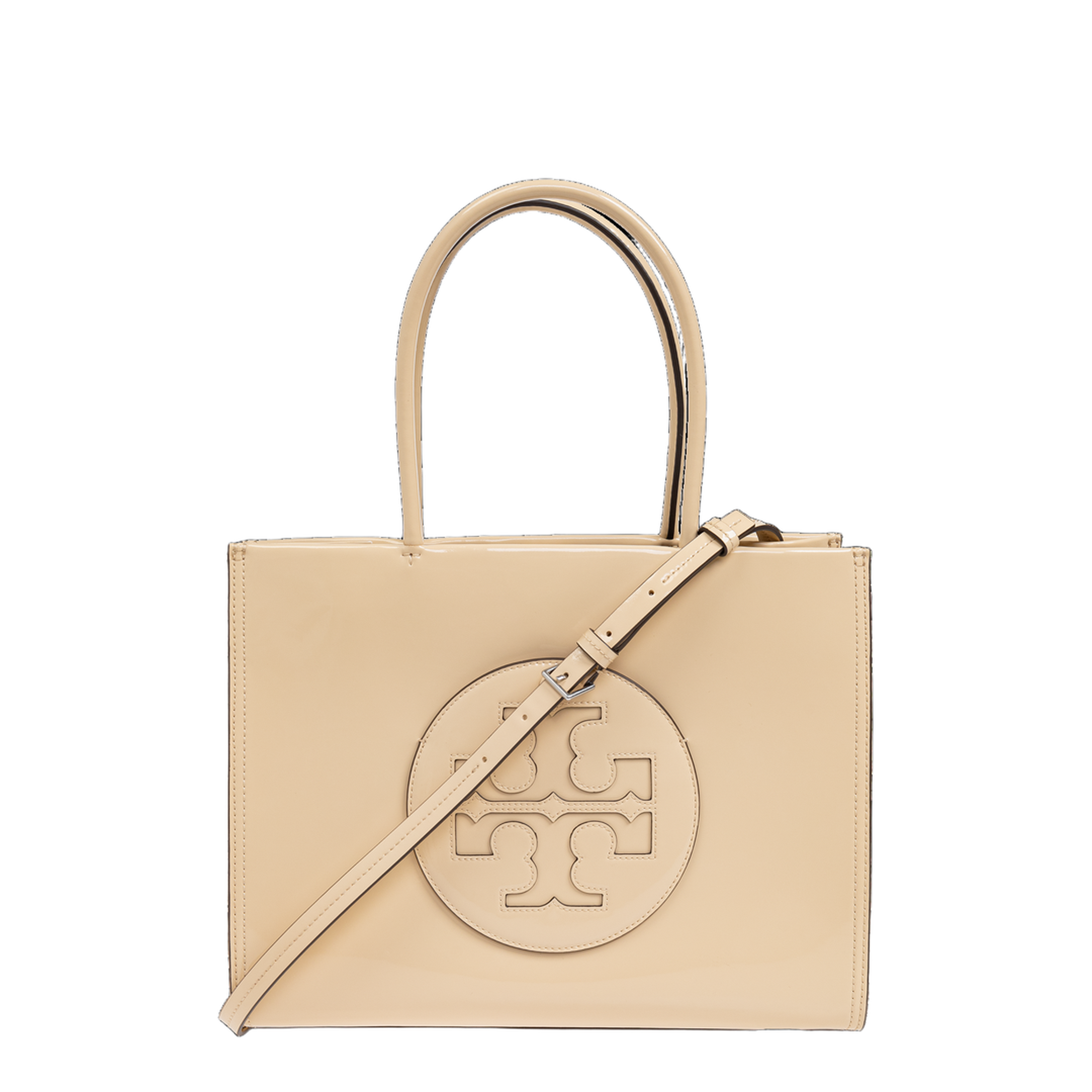 Cream Synthetic Leather Ella Bio Small Shopping Bag - Image 1