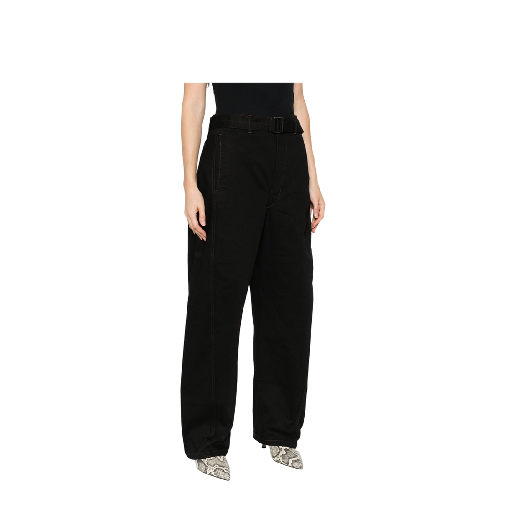 Black Maxi Barrel Workwear Pants - Image 2