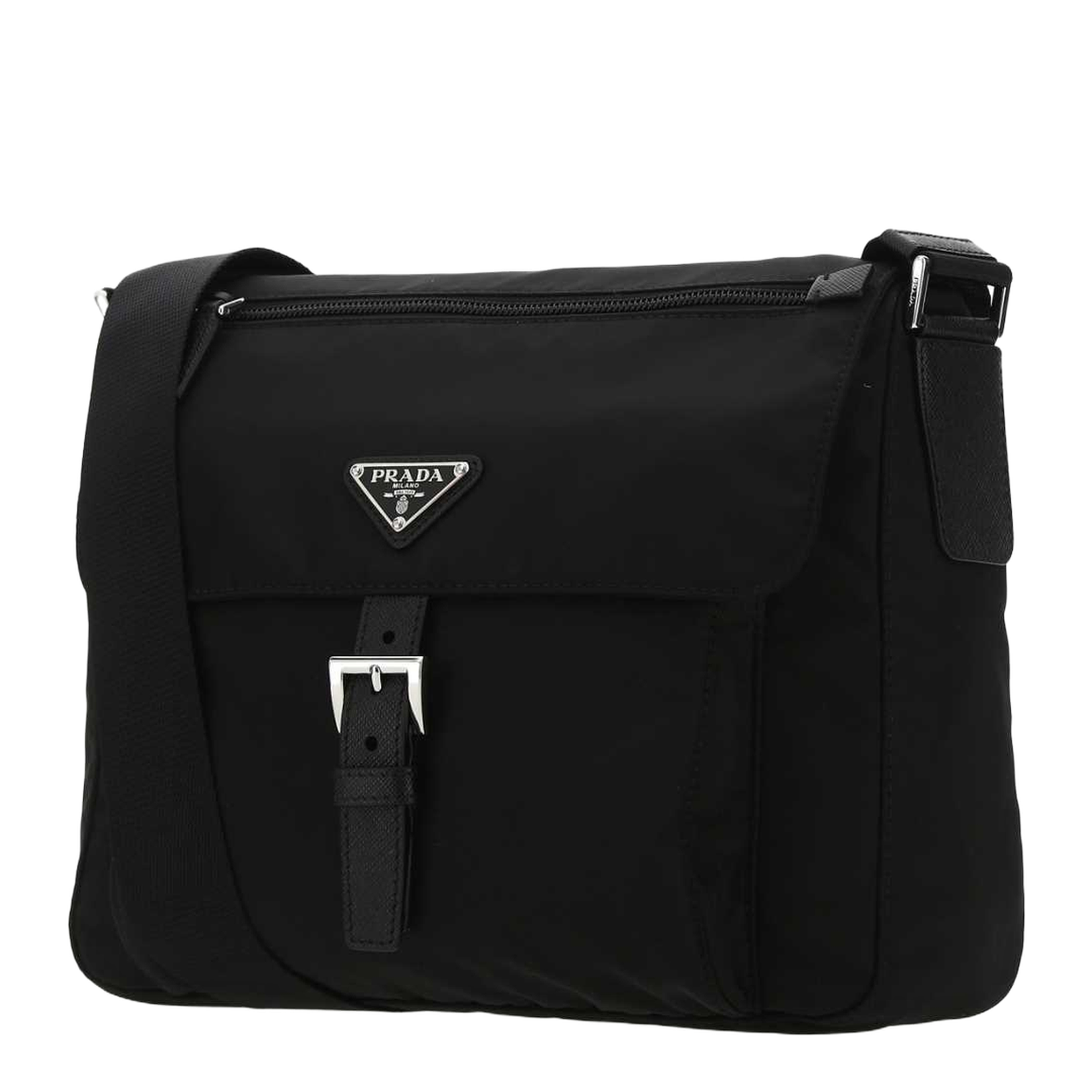 Re-Nylon Medium Recycled Polyamide Shoulder Bag - Black - Image 2