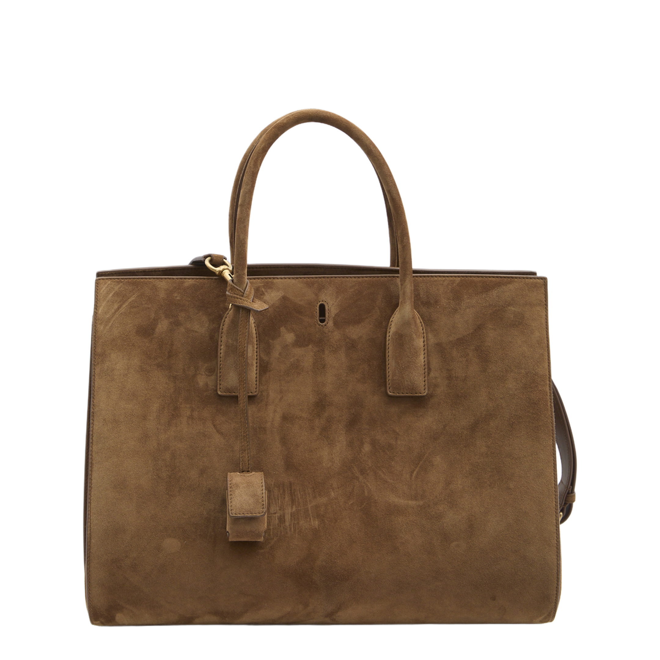 Sac De Jour Large Suede Calfskin Tote - Caramel Cognac - Image 1