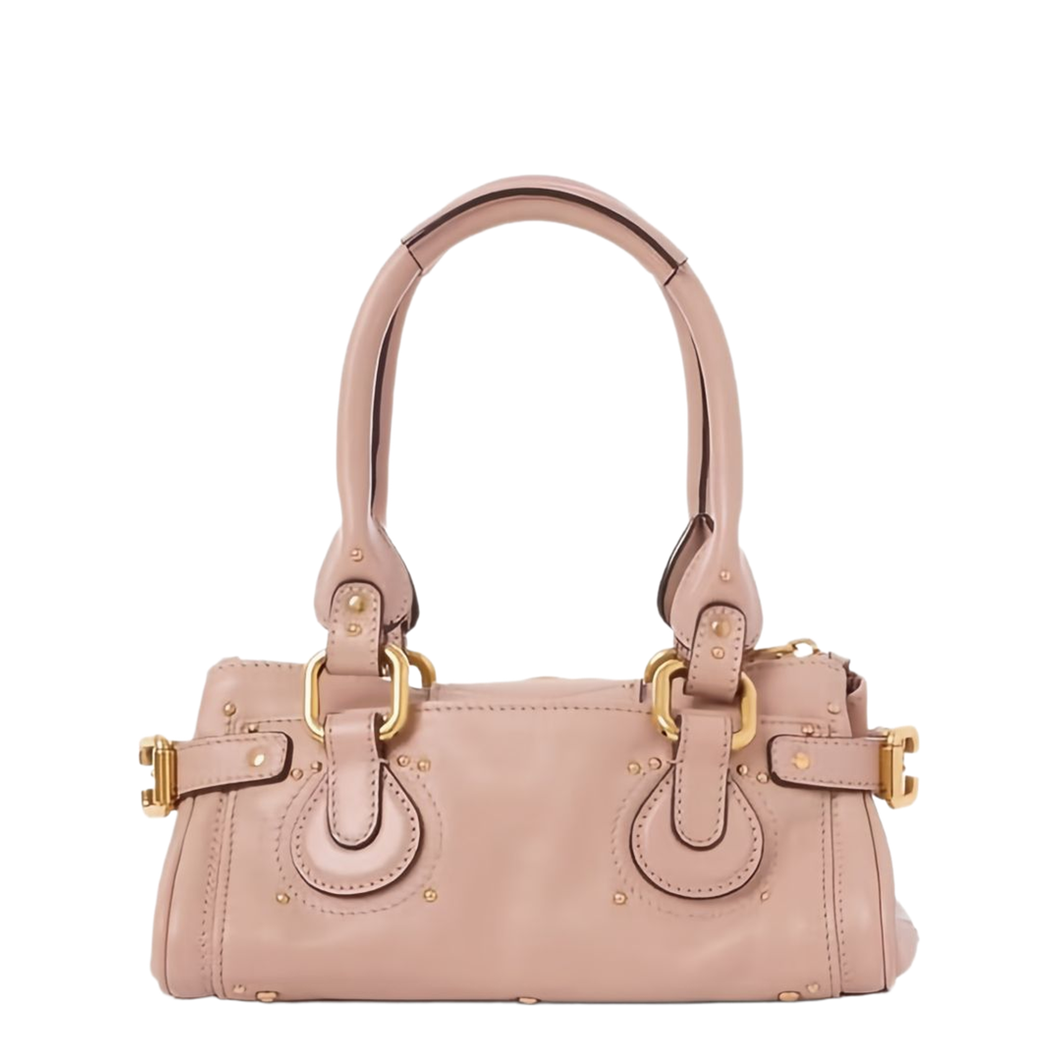 Paddington Small Grained Leather Shoulder Bag - Earthy Pink - Image 4
