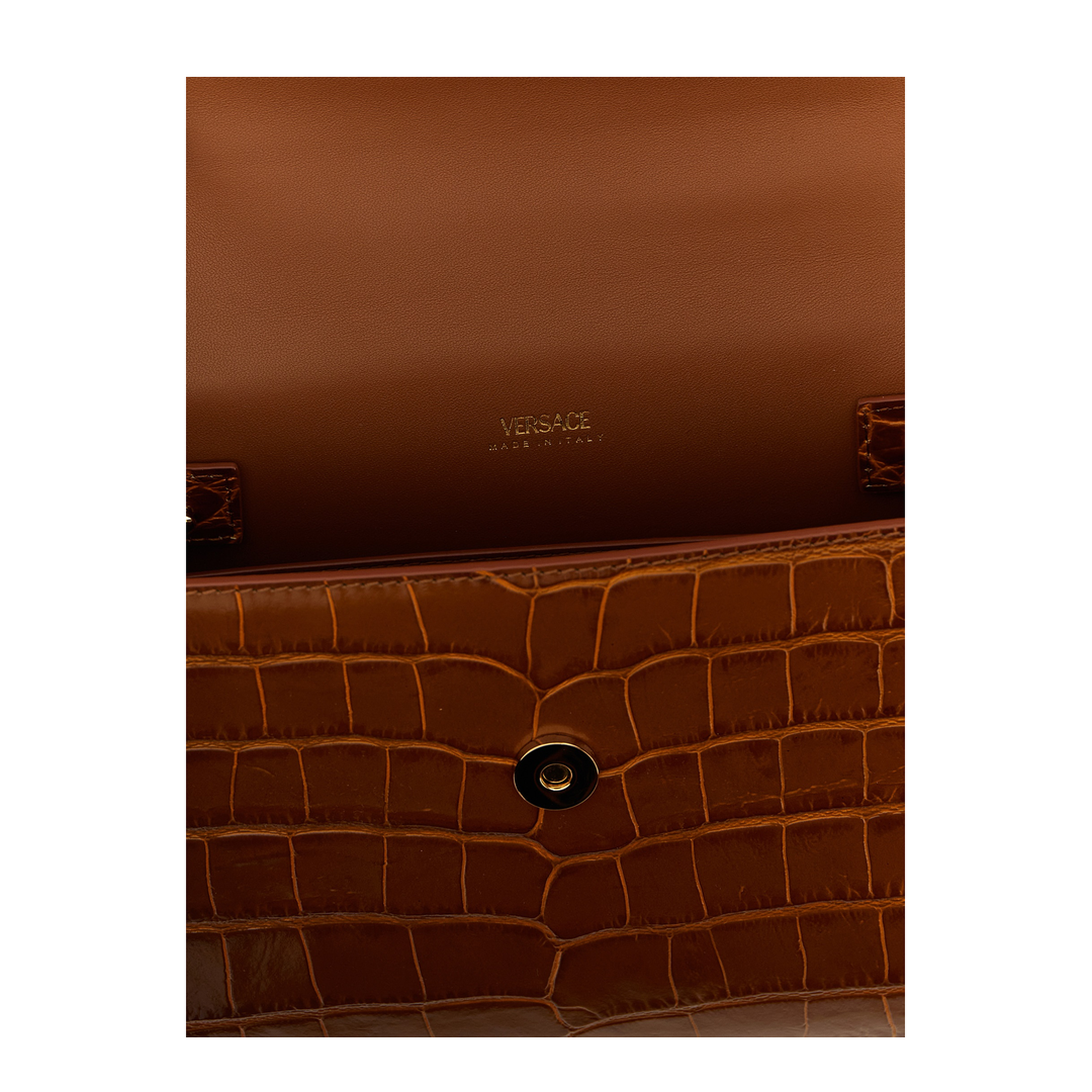 Medusa 95 Leather Handbag Brown - Image 4