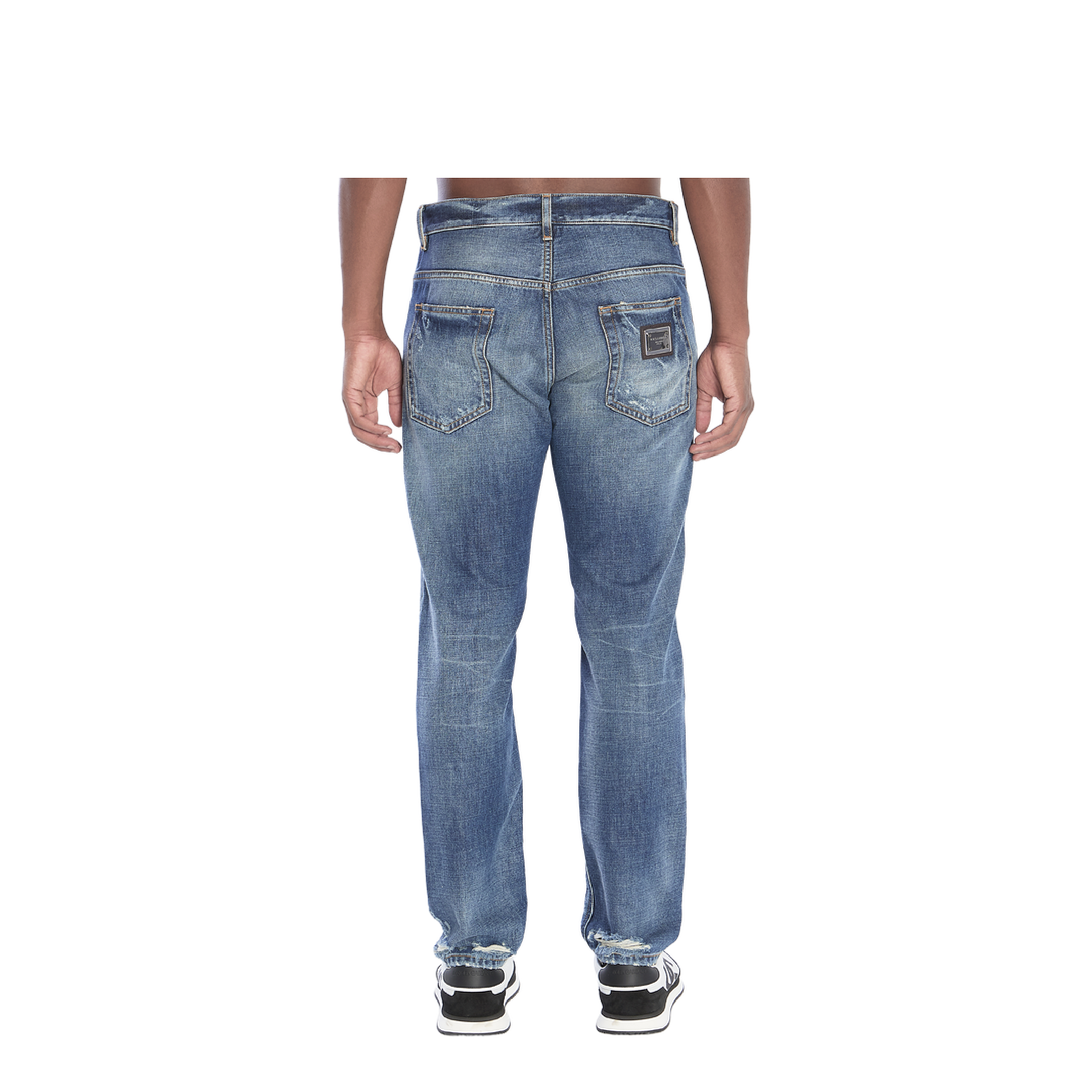 Denim Pants with Plaque - Image 4