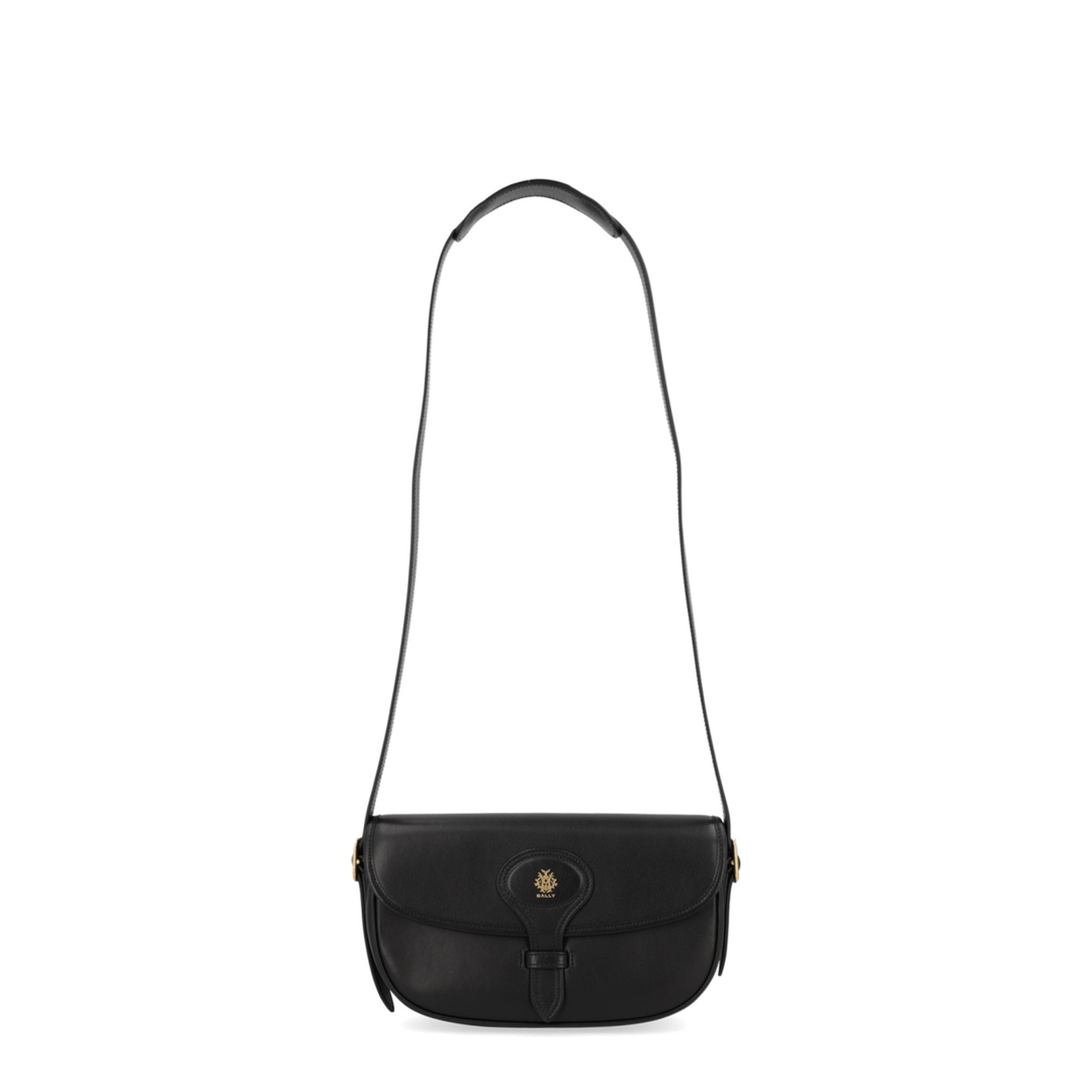 Beckett Small Brushed Calf Leather Shoulder Bag - Black - Image 1