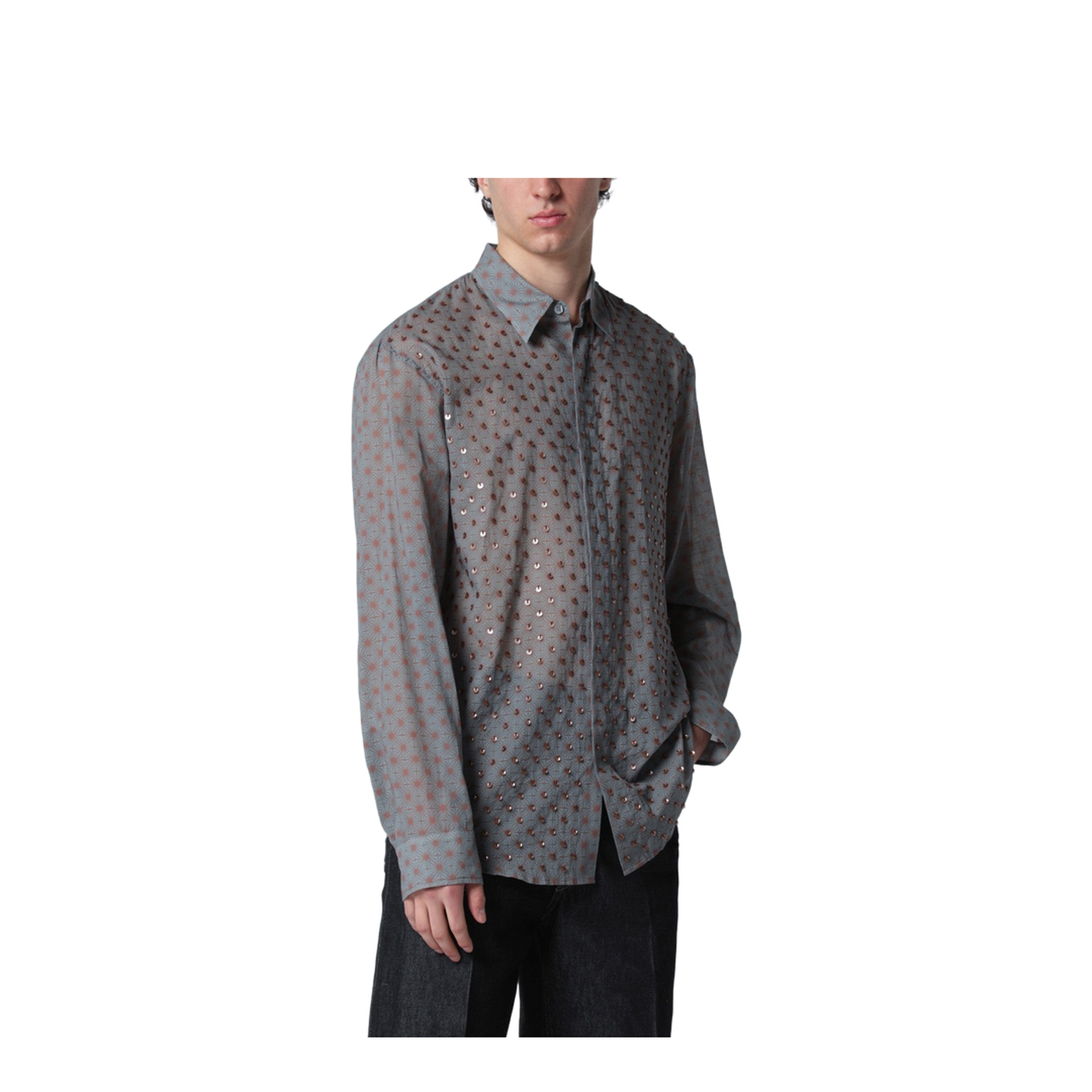 Grey Shirt with Sequins - Image 1