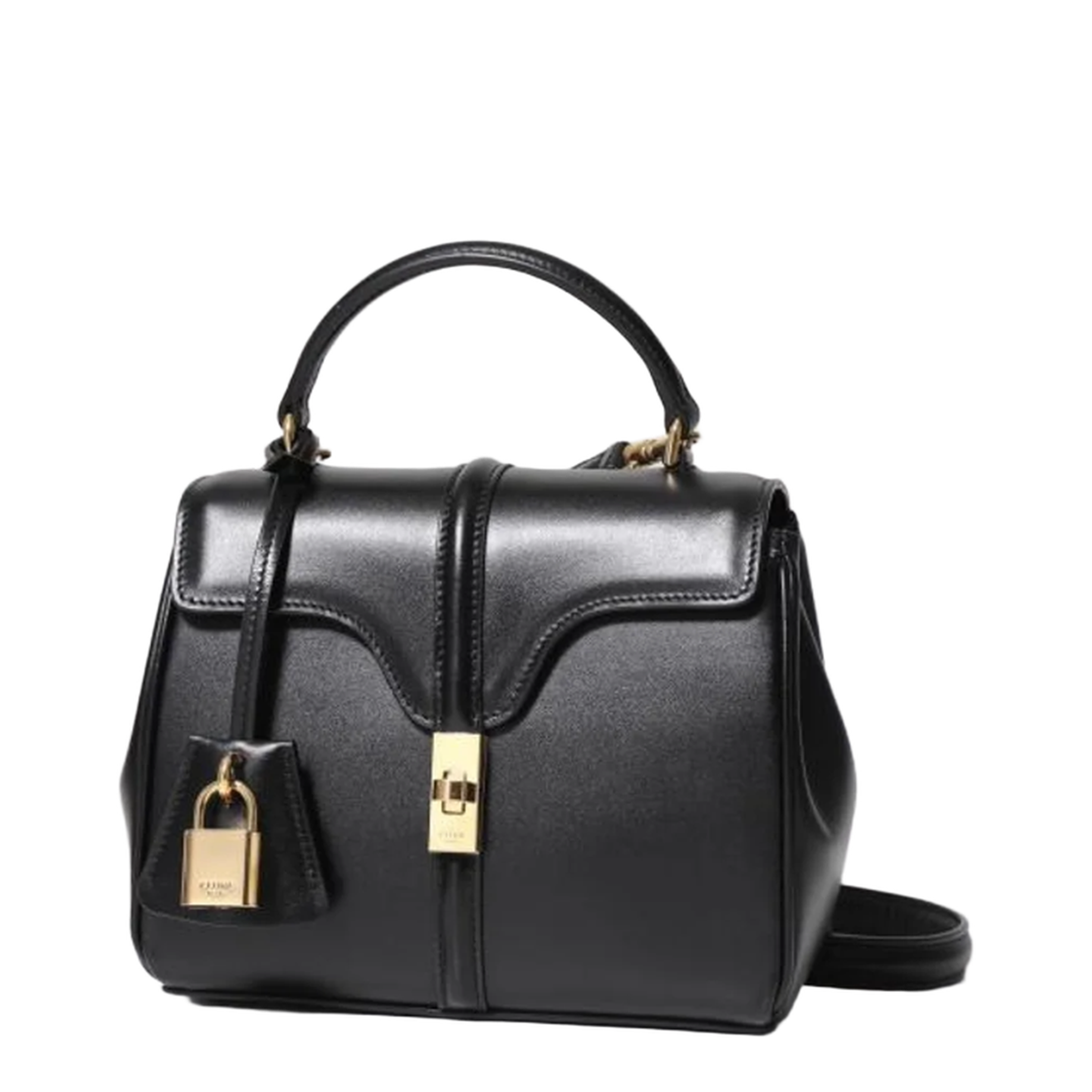 Mini Satin Calfskin Handbag - Black - Image 1