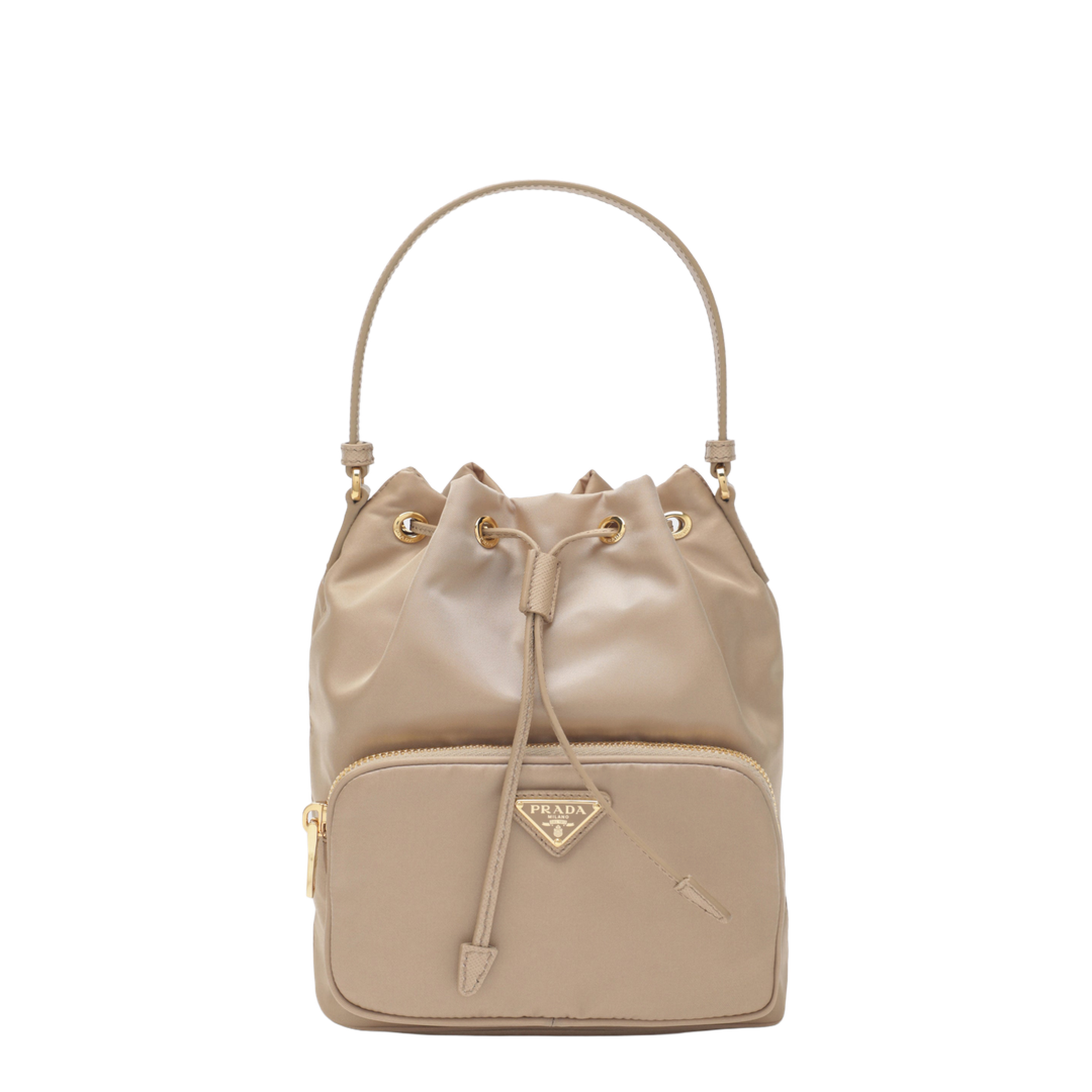 Duet Re-Nylon Bucket Bag - Camel - Image 1