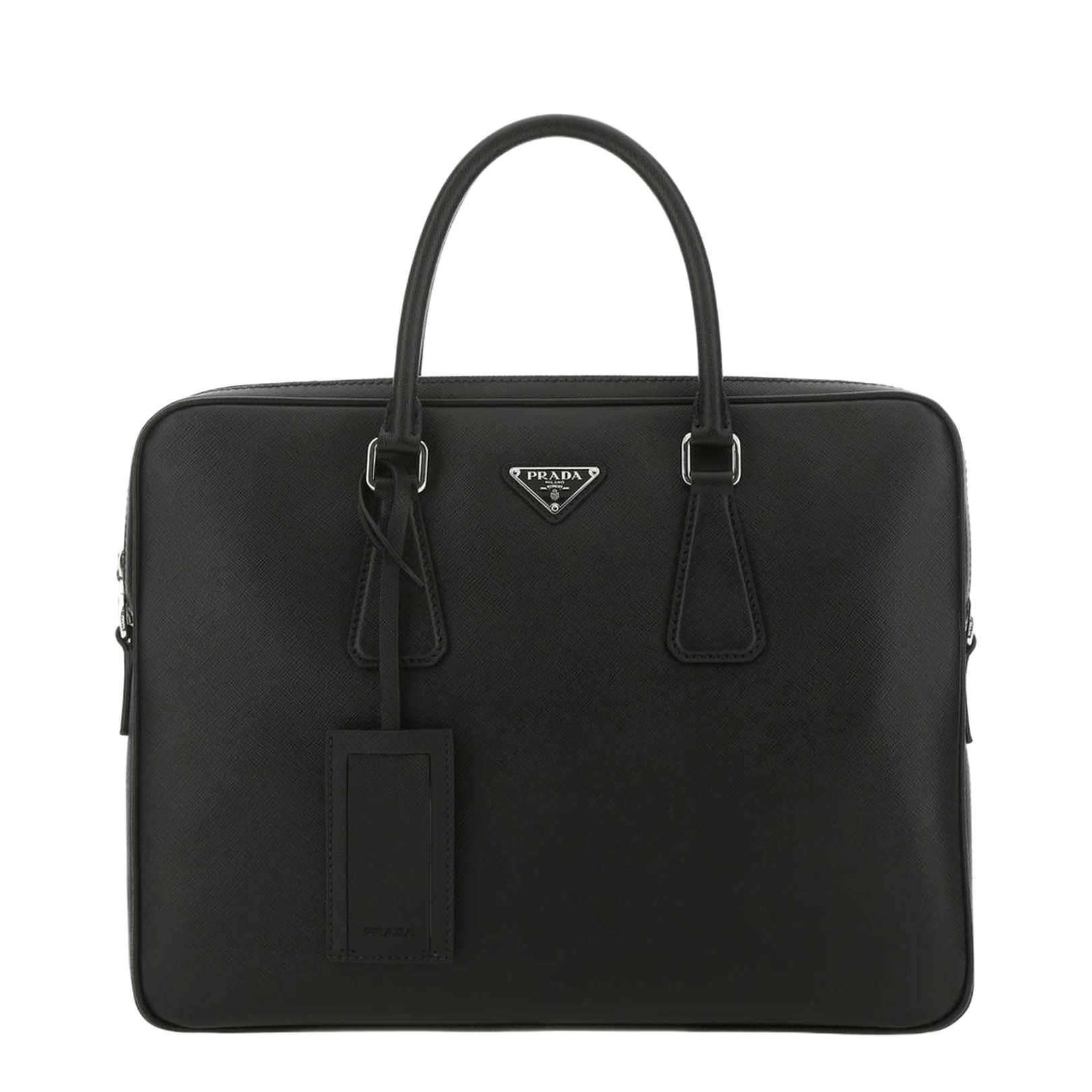 Calfskin Briefcase - Black - Image 1
