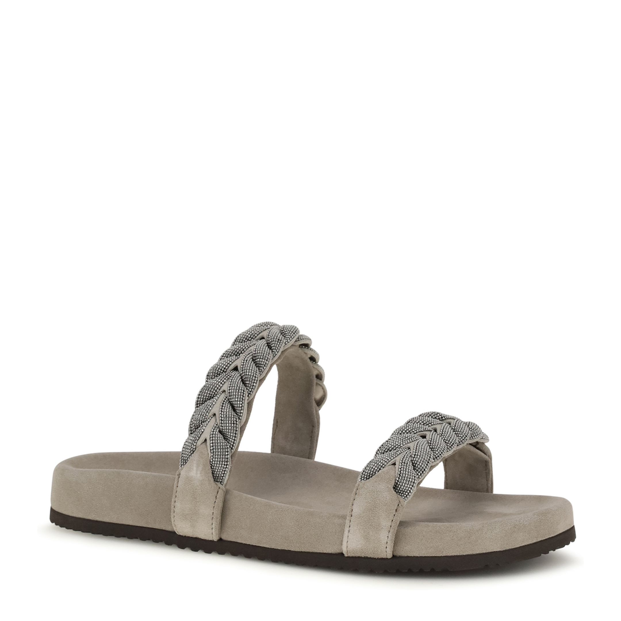 Laurel leaf monili-embellished Slides - Image 2