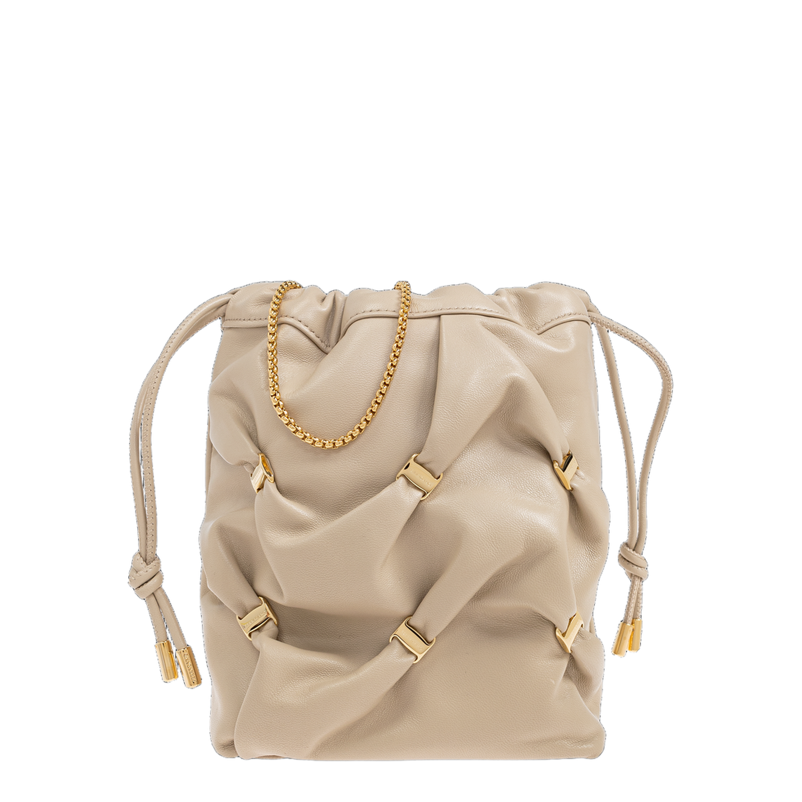 Calf Leather Shoulder Bag - Grey - Image 1