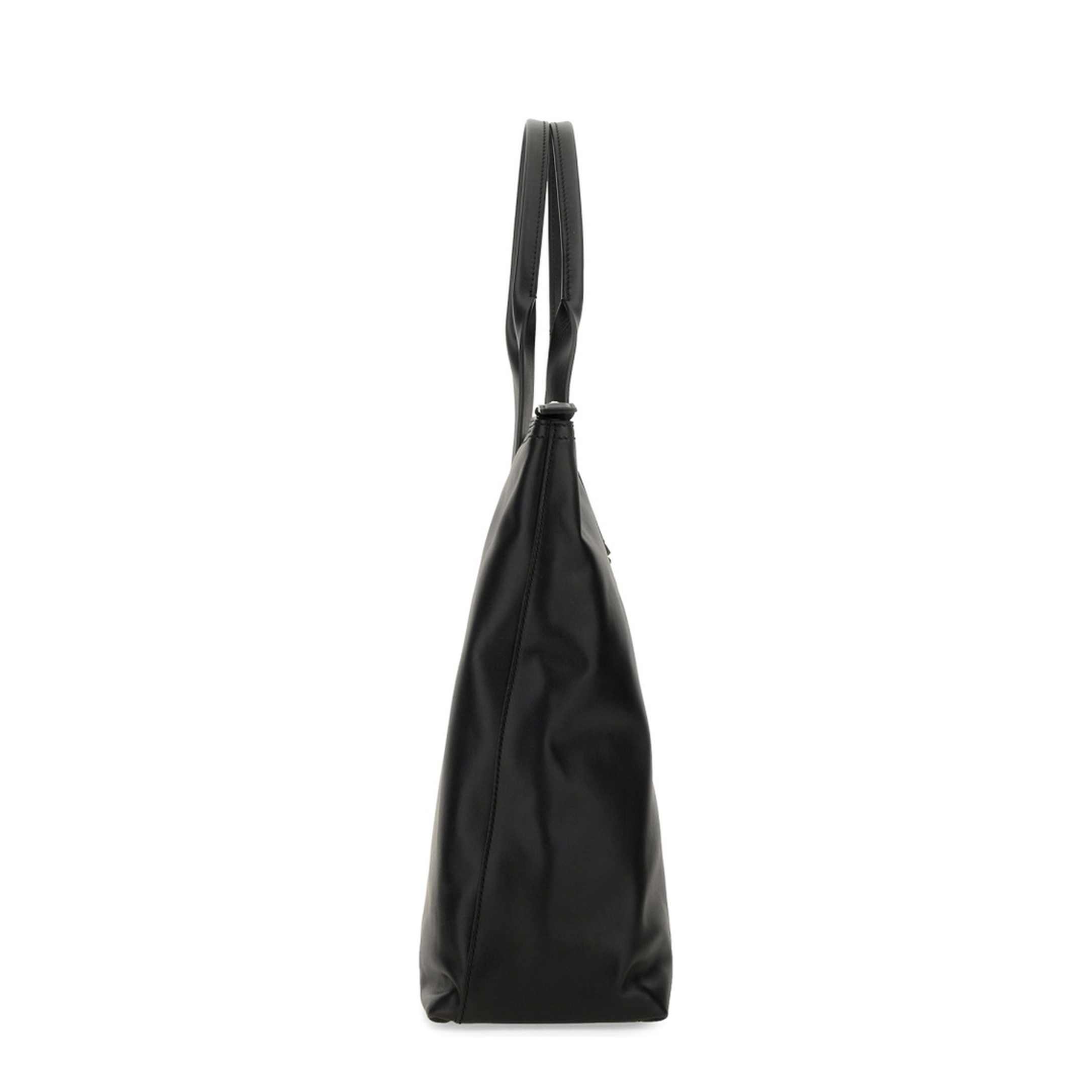 Adamo Medium Calfskin Shopping Bag - Black - Image 3