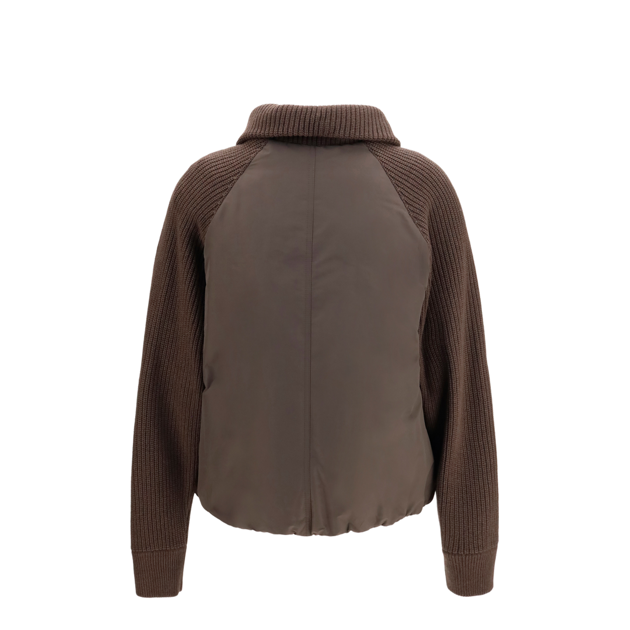 Down Jacket with Wool Sleeves - Image 2
