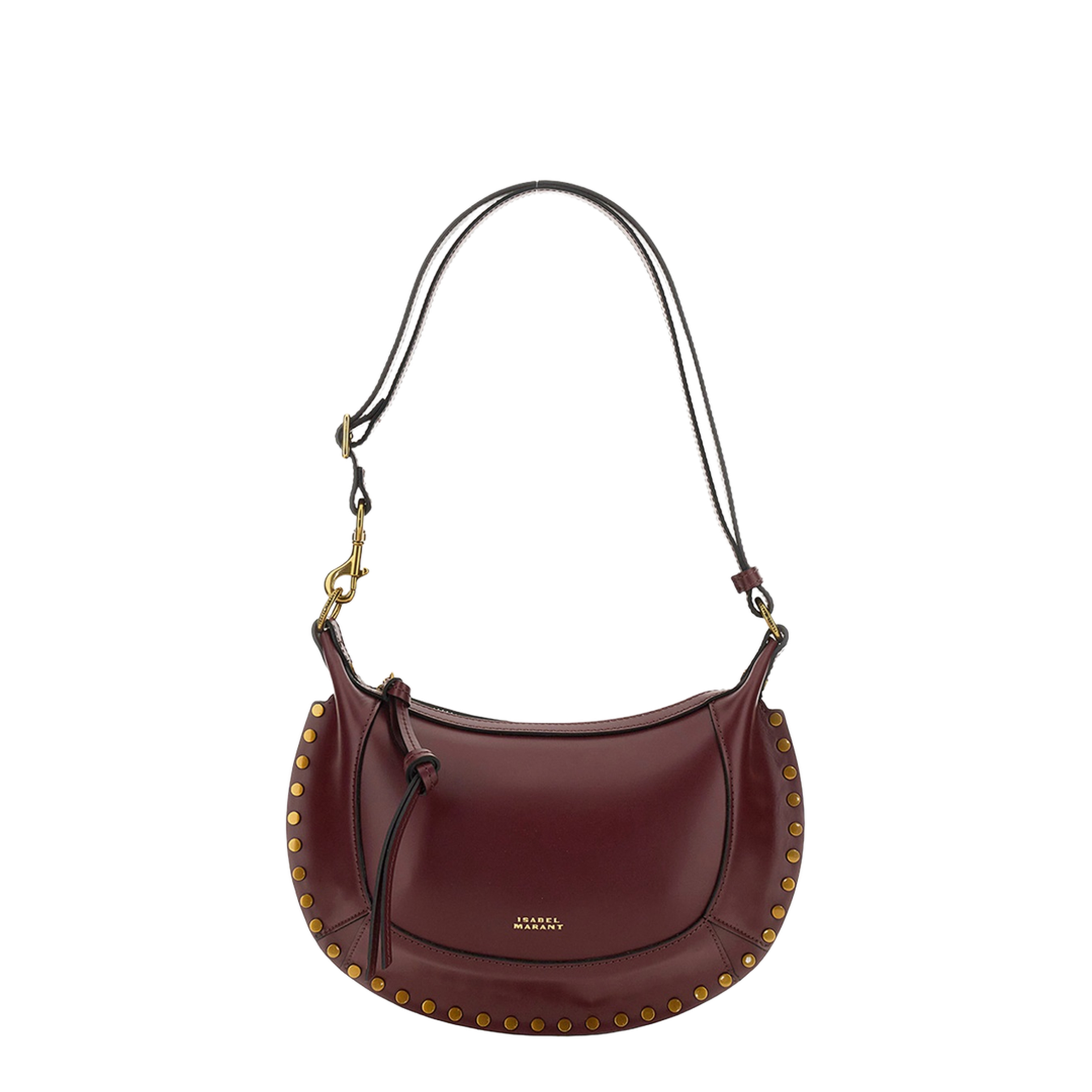 Oskan Moon Calfskin Shoulder Bag - Burgundy - Image 1
