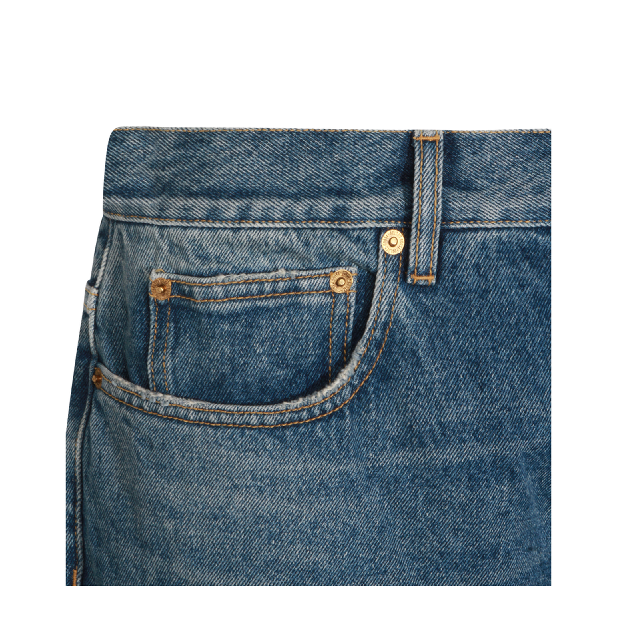 Blue Medium Wash Loose Jeans - Image 6