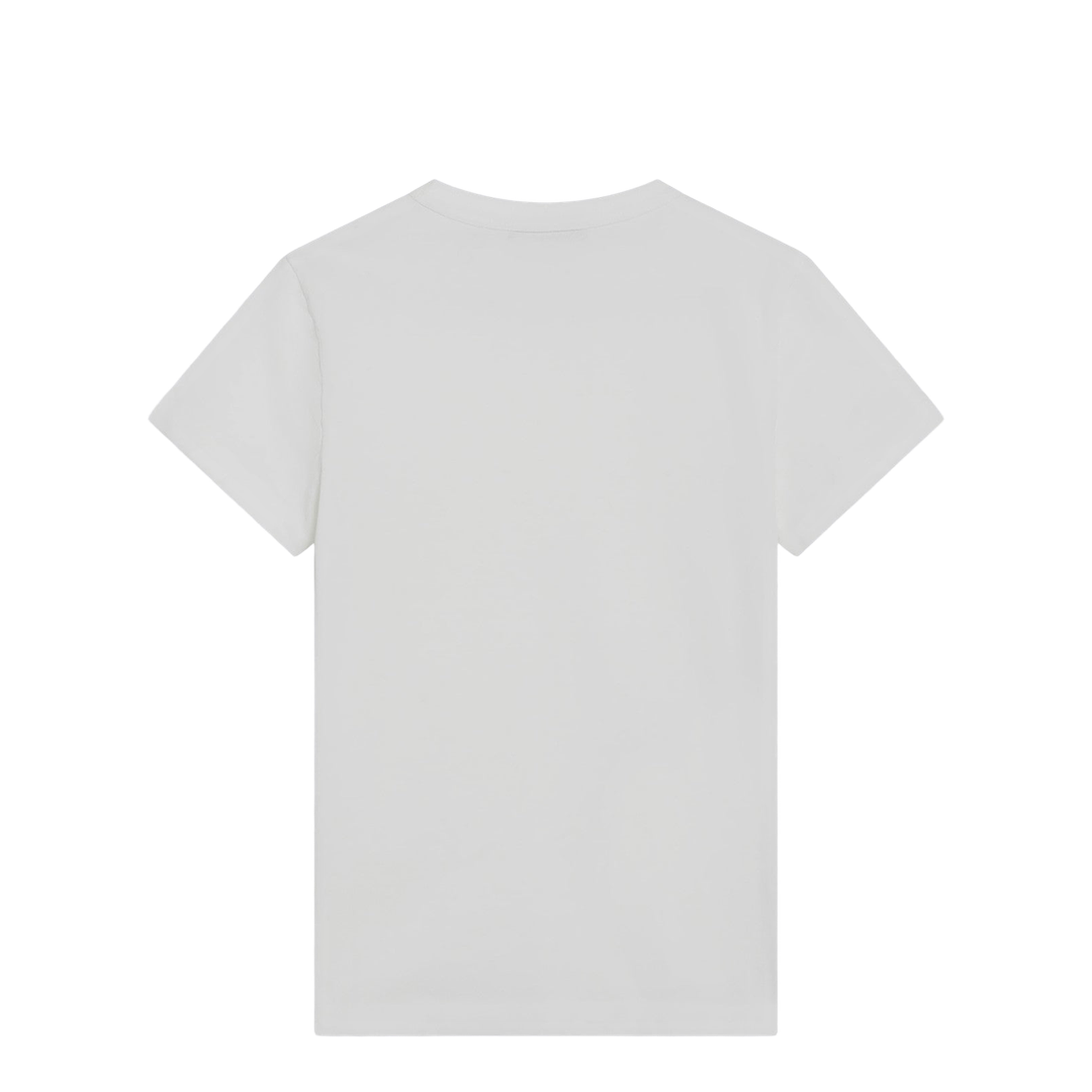 White Cotton Crew Neck T-Shirt - Image 2