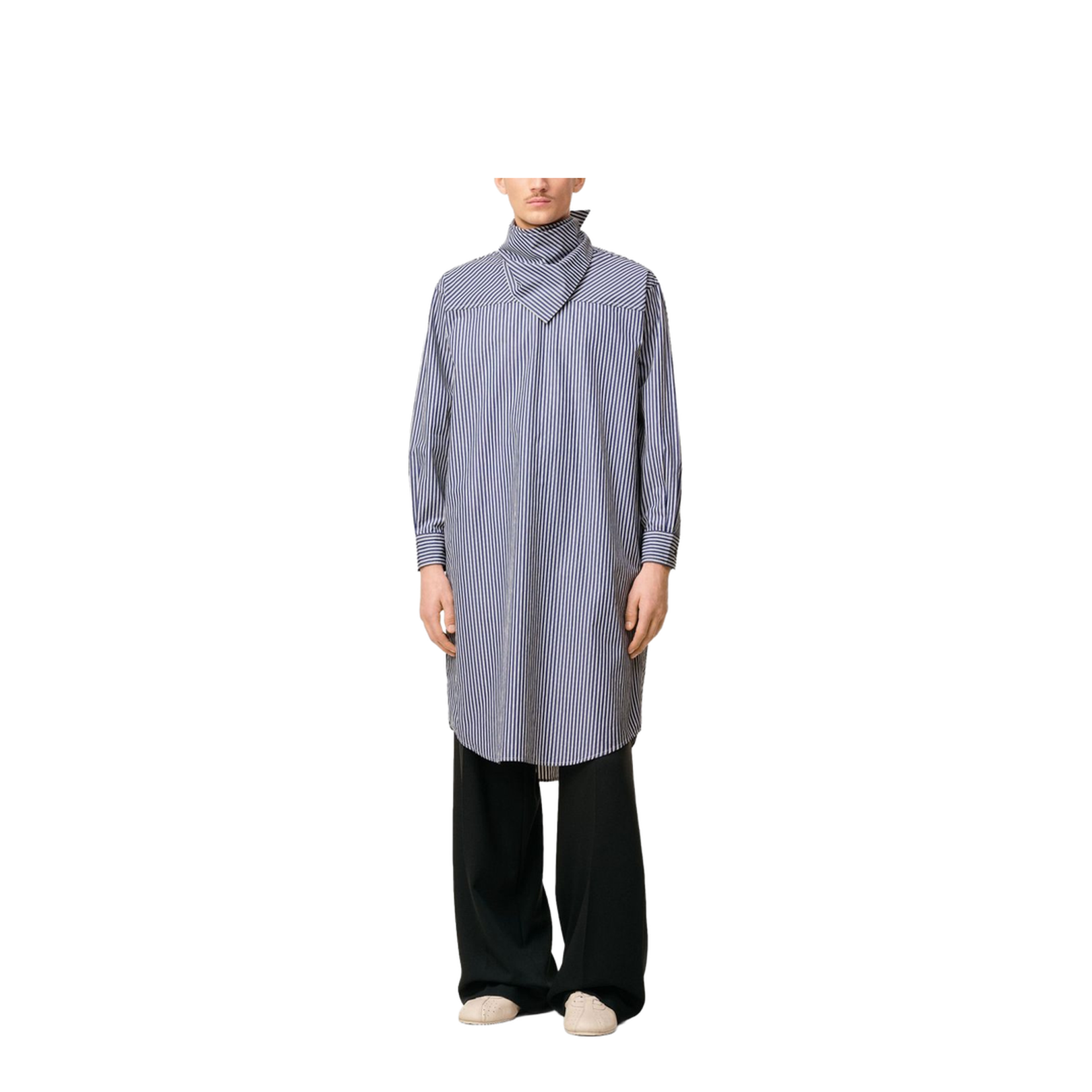 Blue Cotton Bandana Midi Dress - Image 2