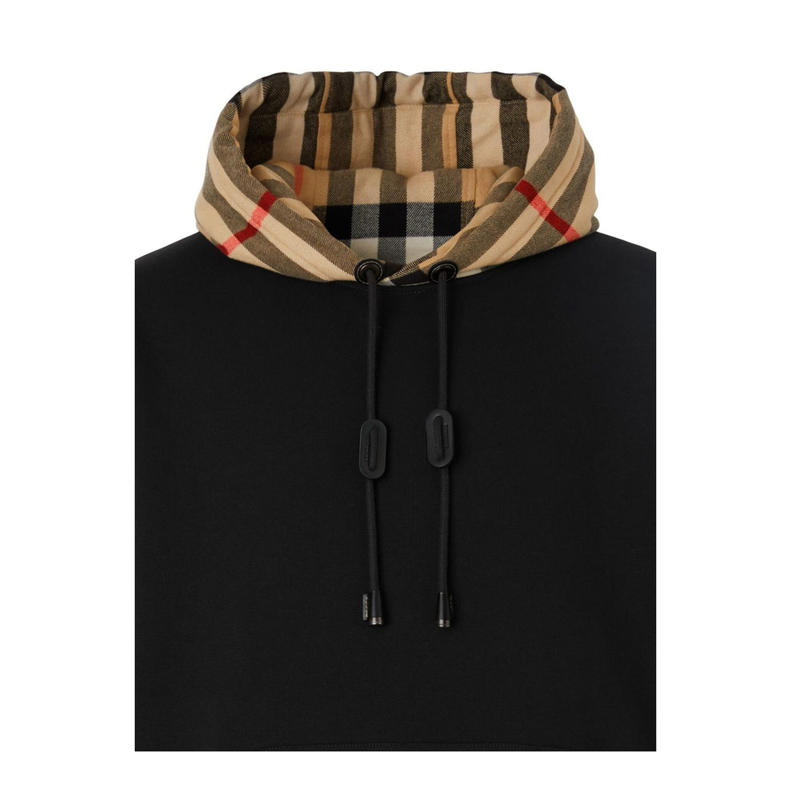 Check Hood Hoody Black - Image 3