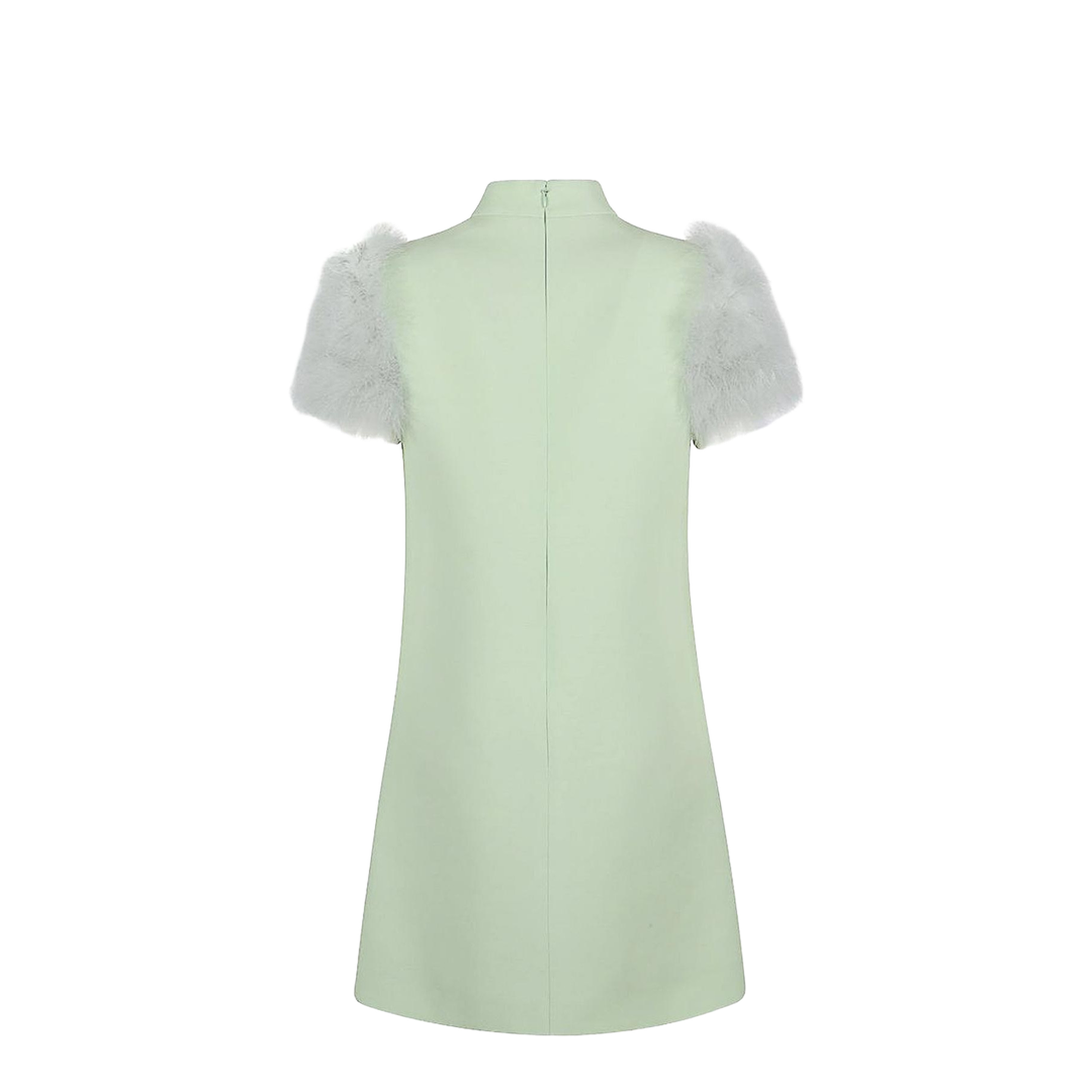 Feathered Wool And Silk Dress - Image 3