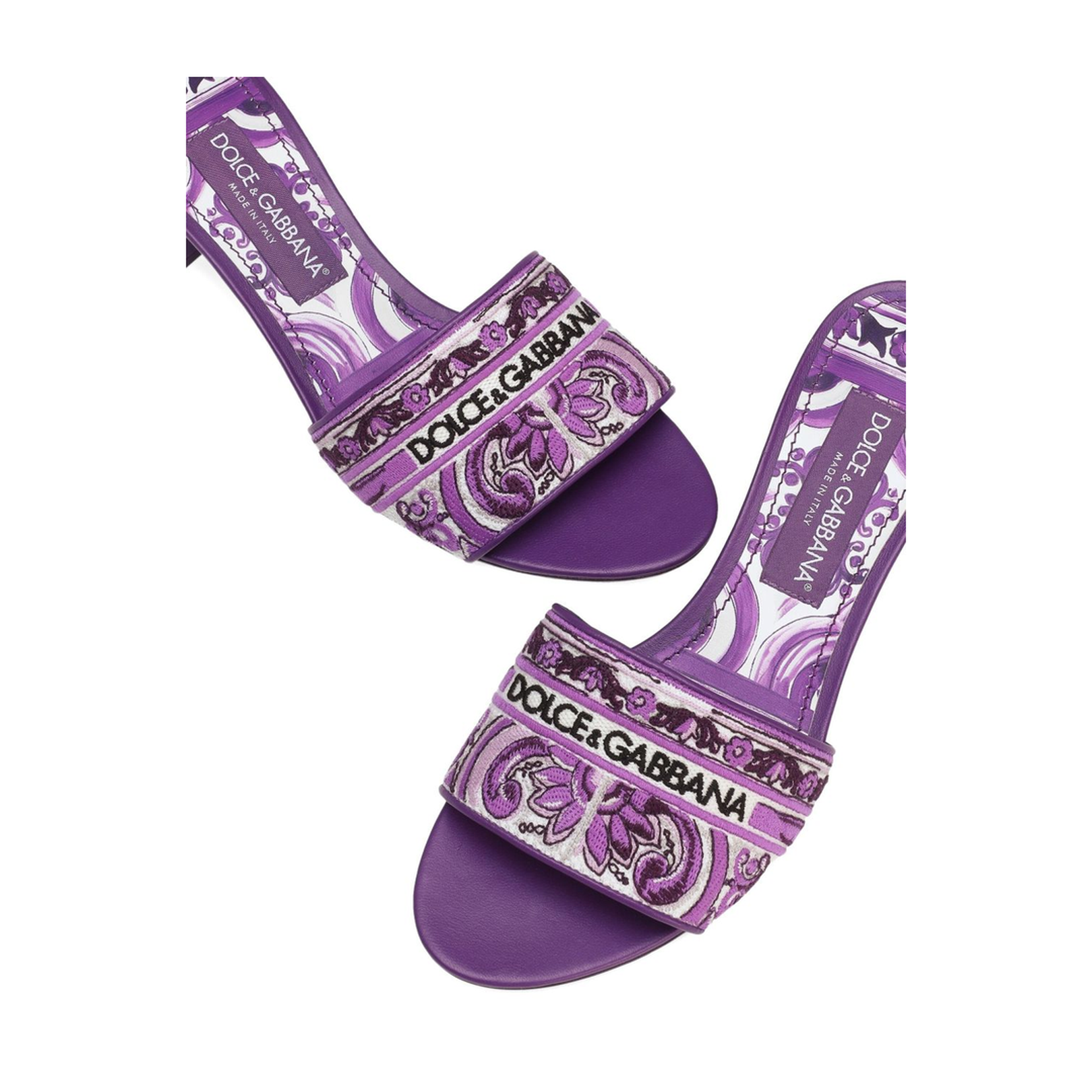 Slides with Thread Embroidery in Multicolor - Image 4