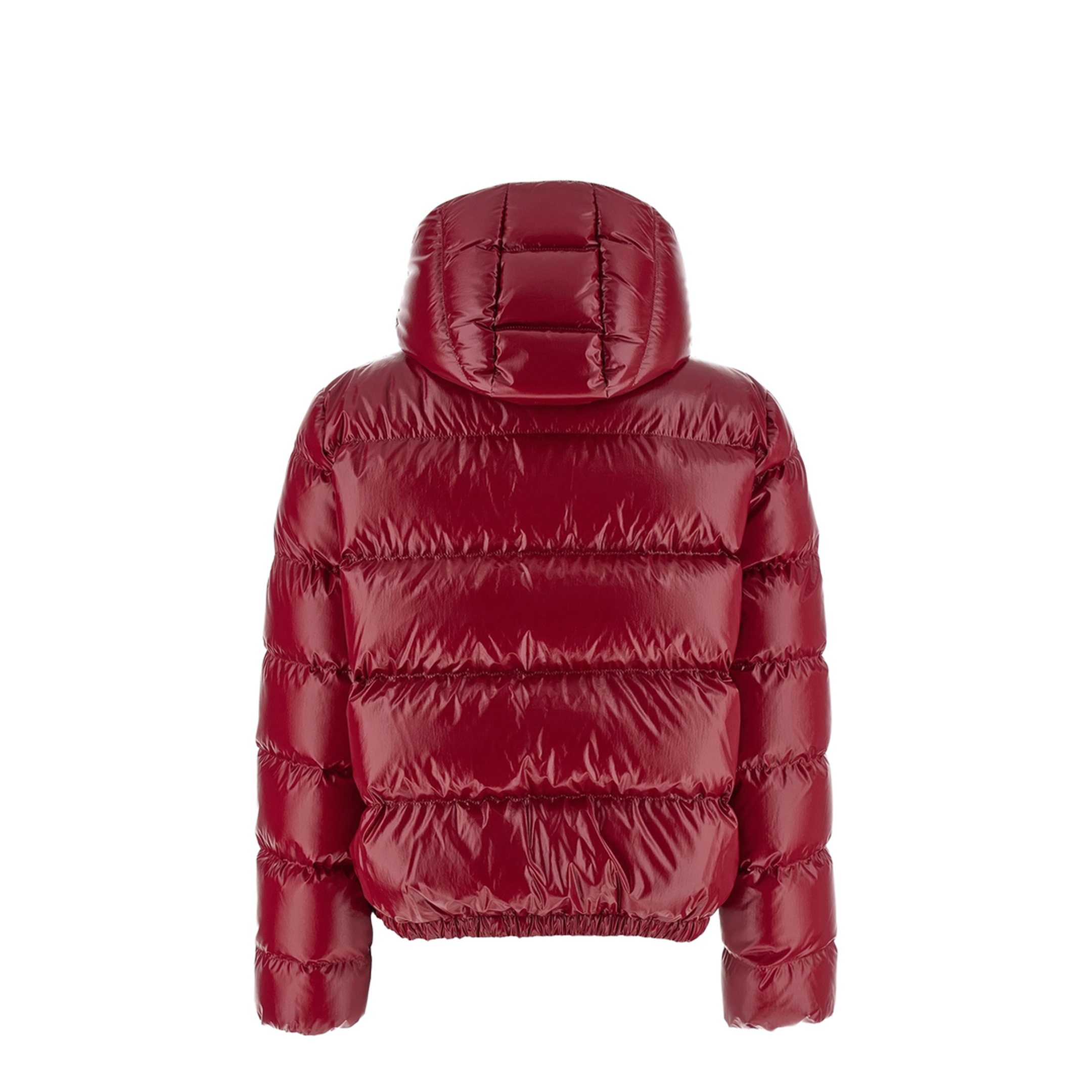 Cherry Pink Andro Hooded Short Down Jacket - Image 4
