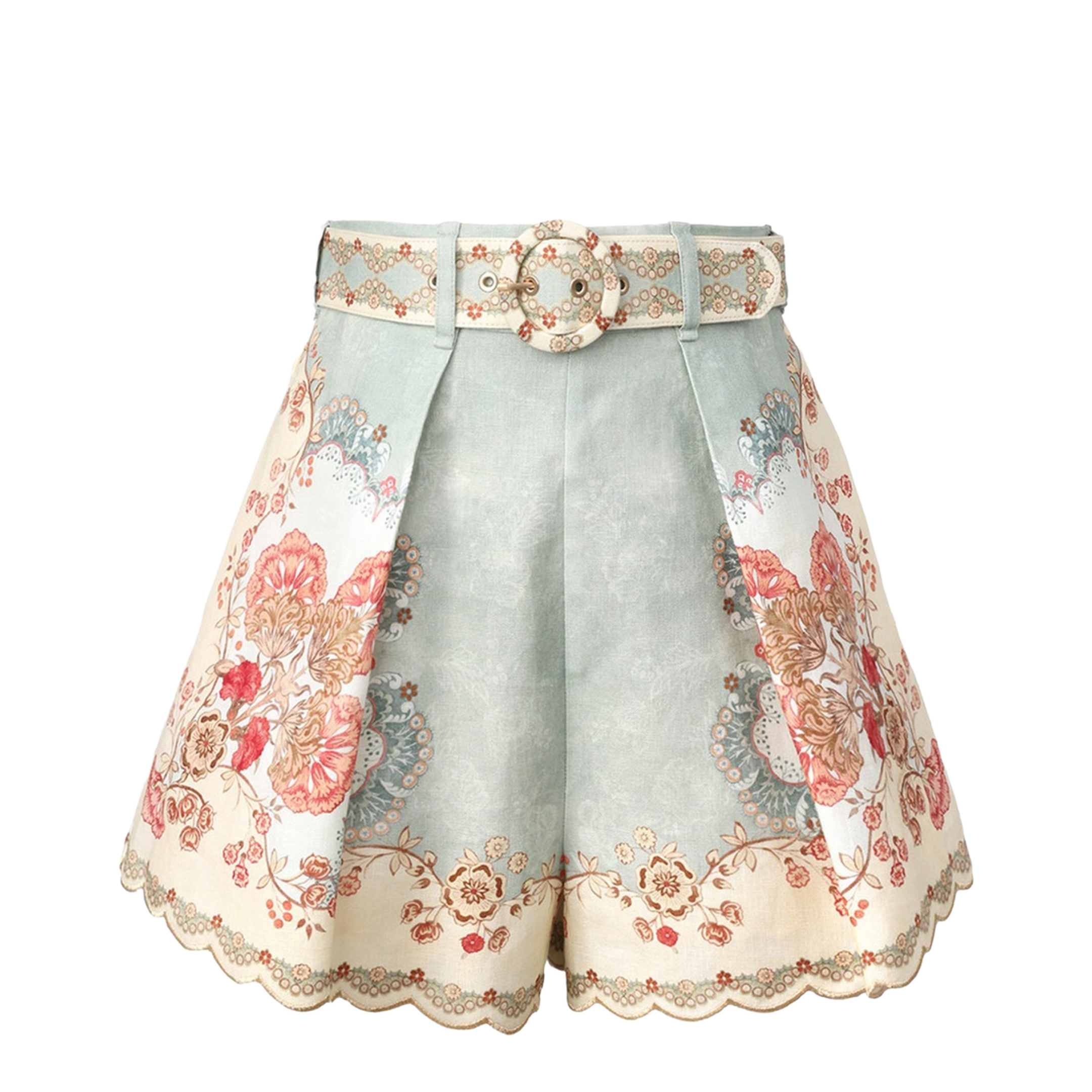 Multicolored Daylight Floral-Print Tuck Shorts - Image 1