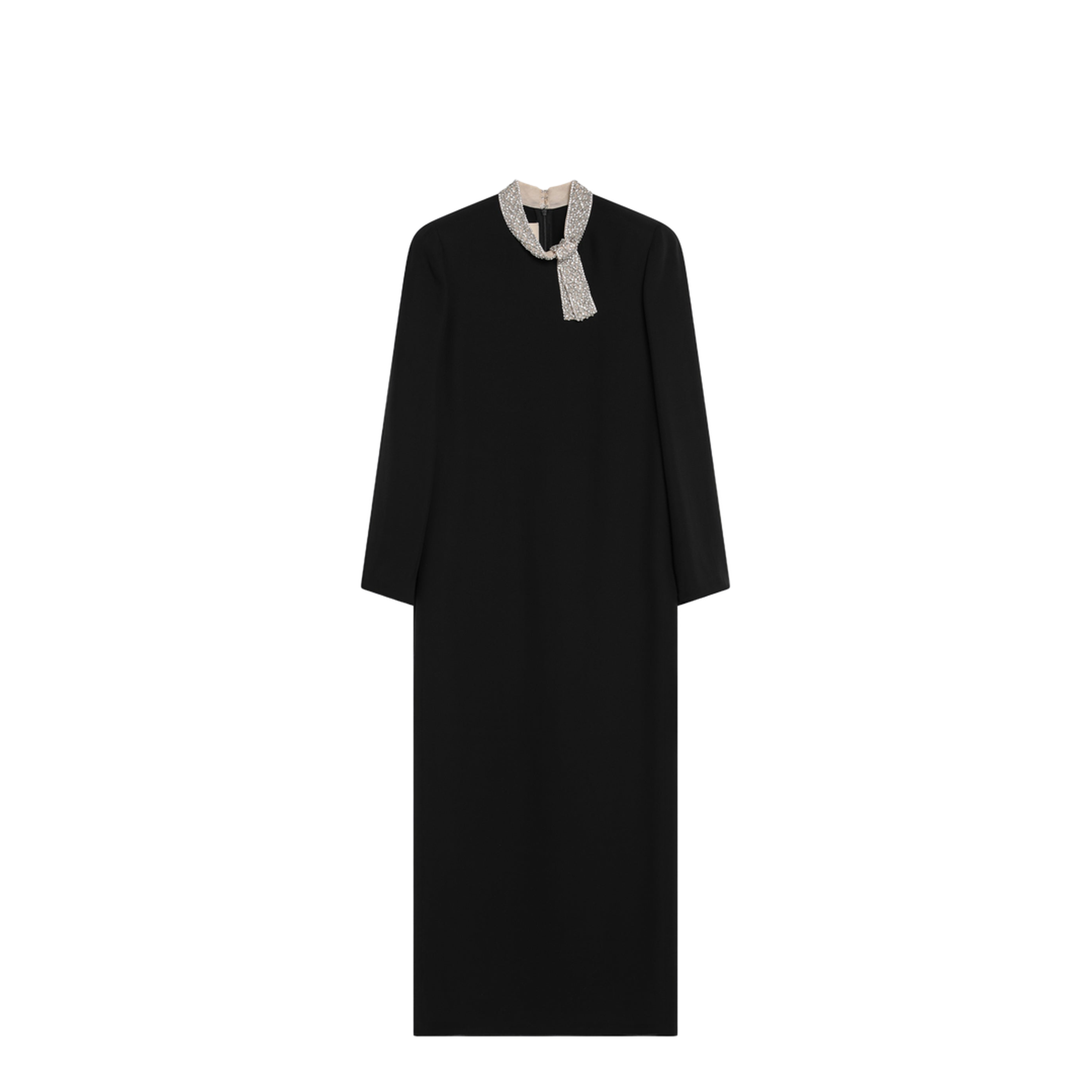 Black Silk Cady Couture Dress - Image 1