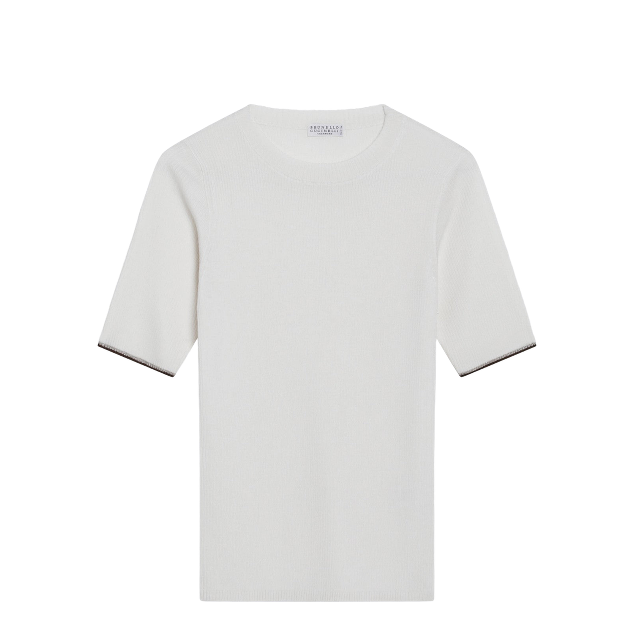 White Cashmere and Silk Knit Top - Image 1