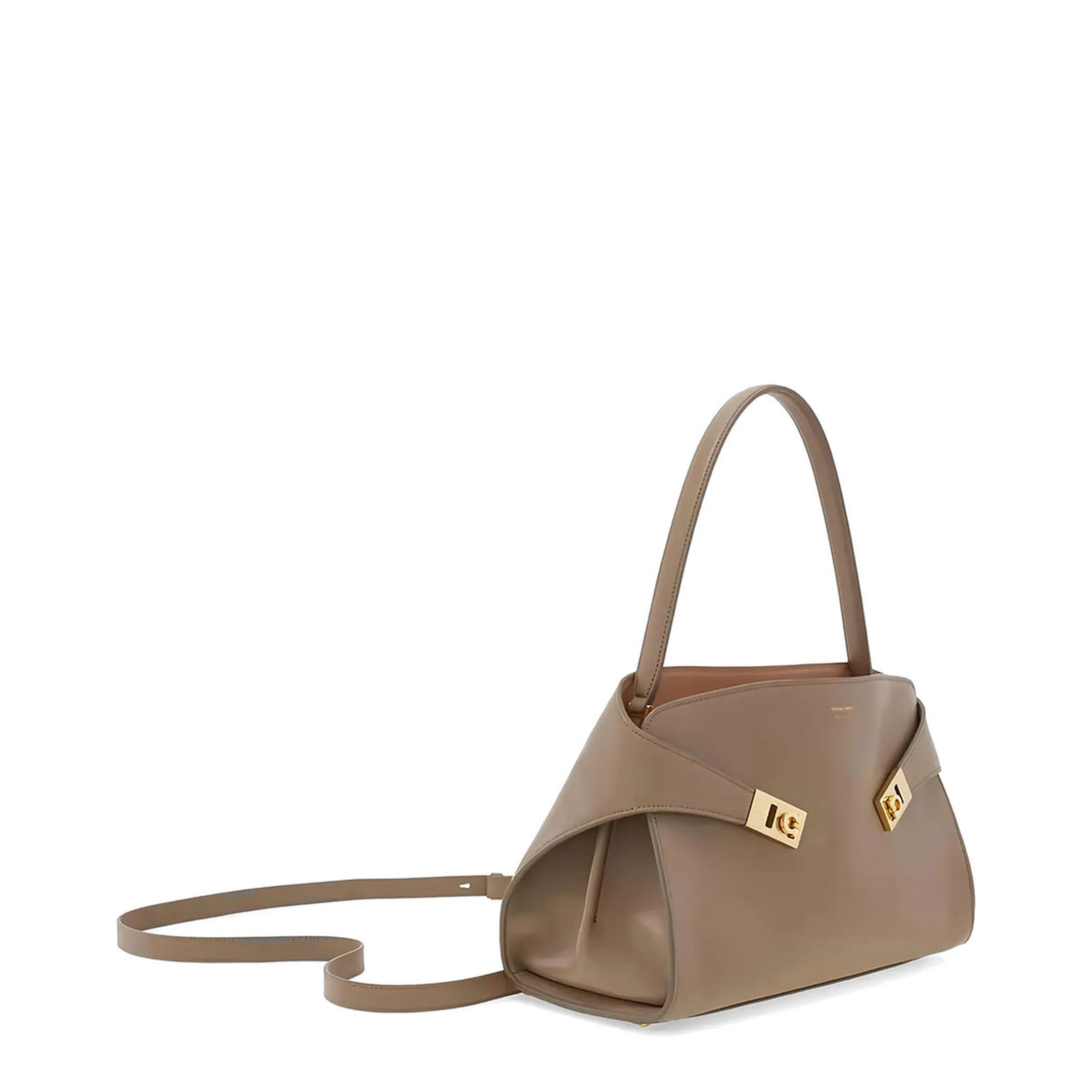 Hug Soft Medium Calf Leather Shoulder Bag - Gray - Image 2