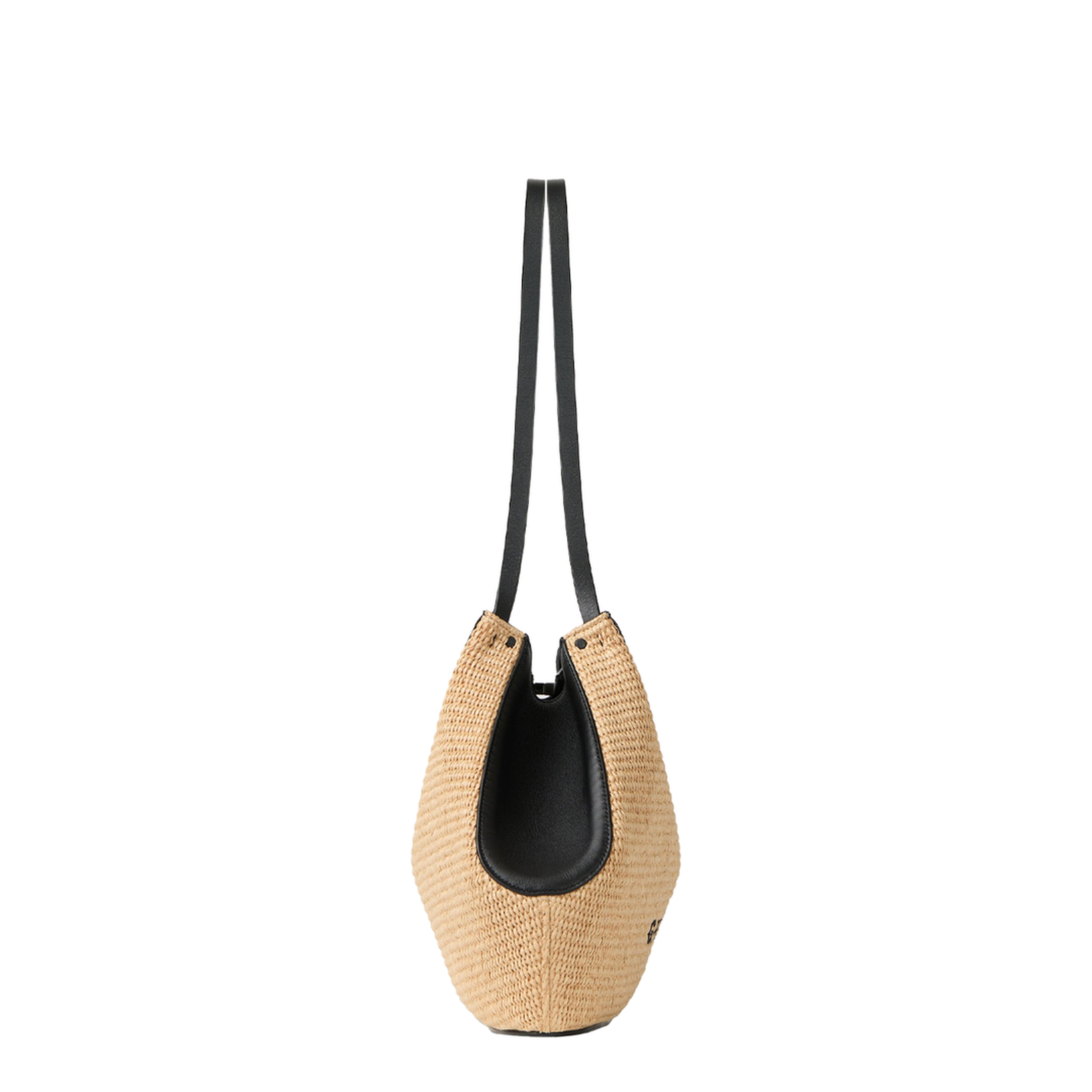 Facet Small Raffia Tote - Natural - Image 3