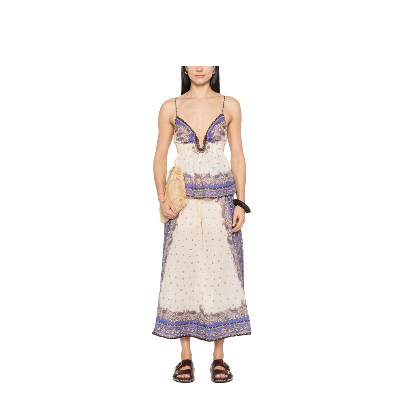 Maxine Wide Leg Printed Trousers - Image 4