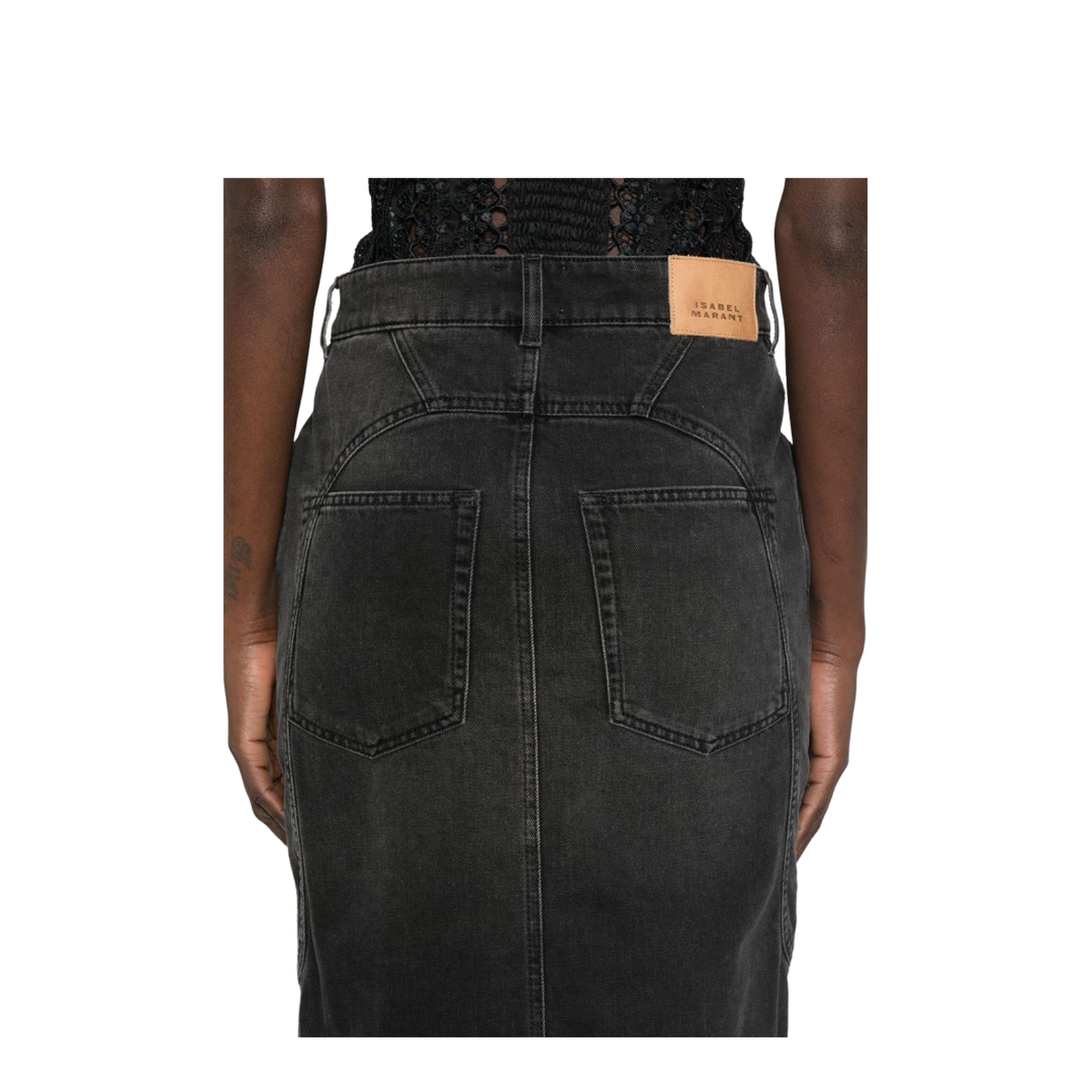 Britt Denim Midi Skirt - Image 4