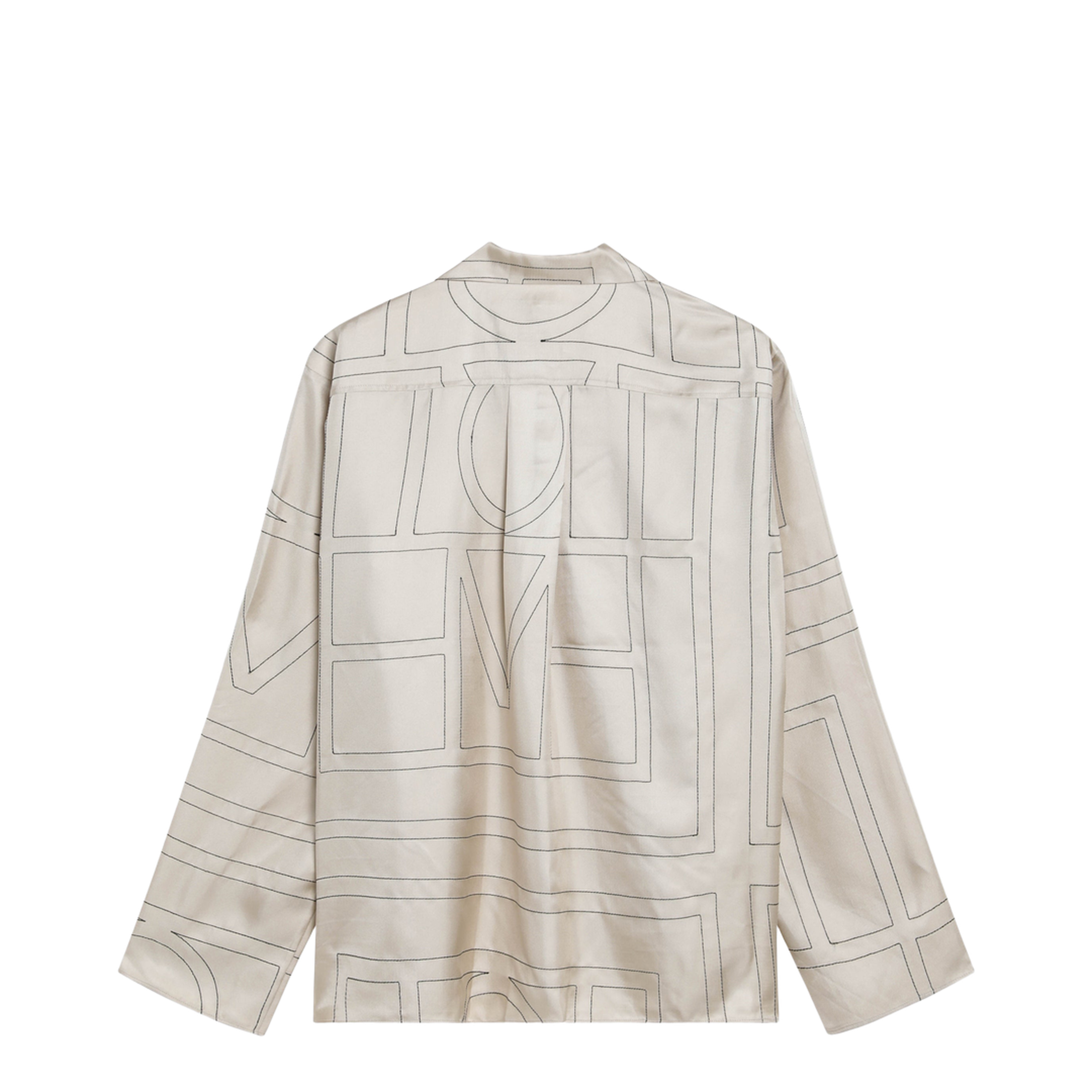 Ivory Silk Shirt with Monogram - Image 2