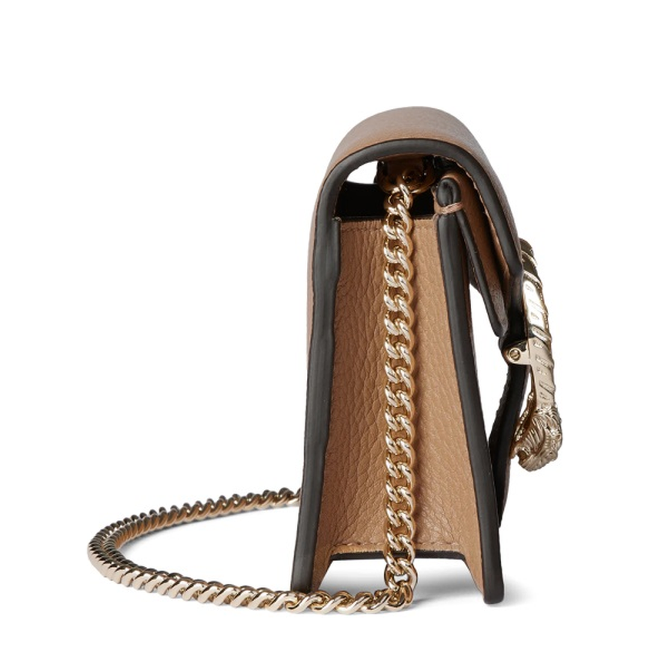 Mini Shoulder Bag in Beige Leather - Image 2