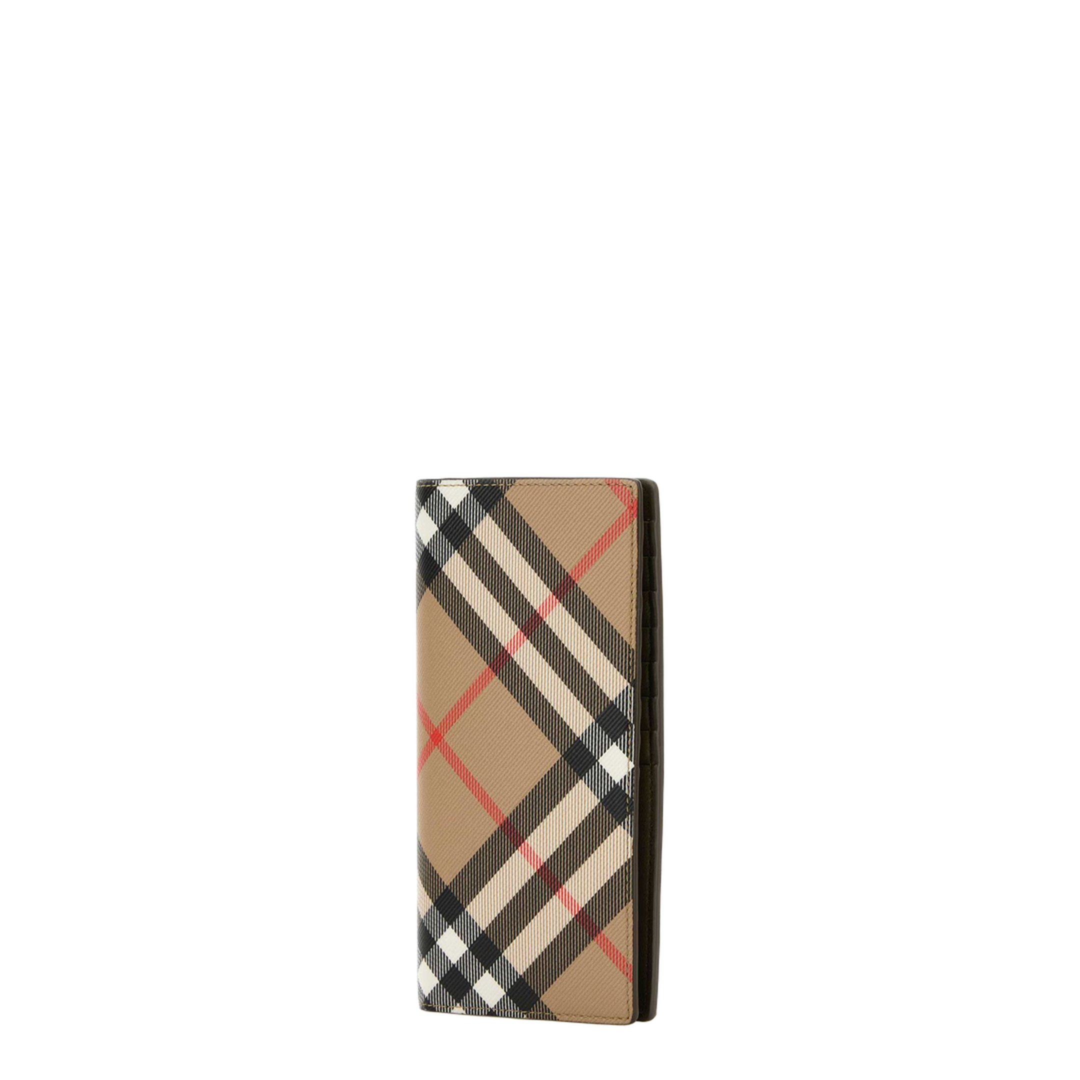 Check Coated Canvas Continental Wallet - Archive Beige / Sand (A2021) - Image 2