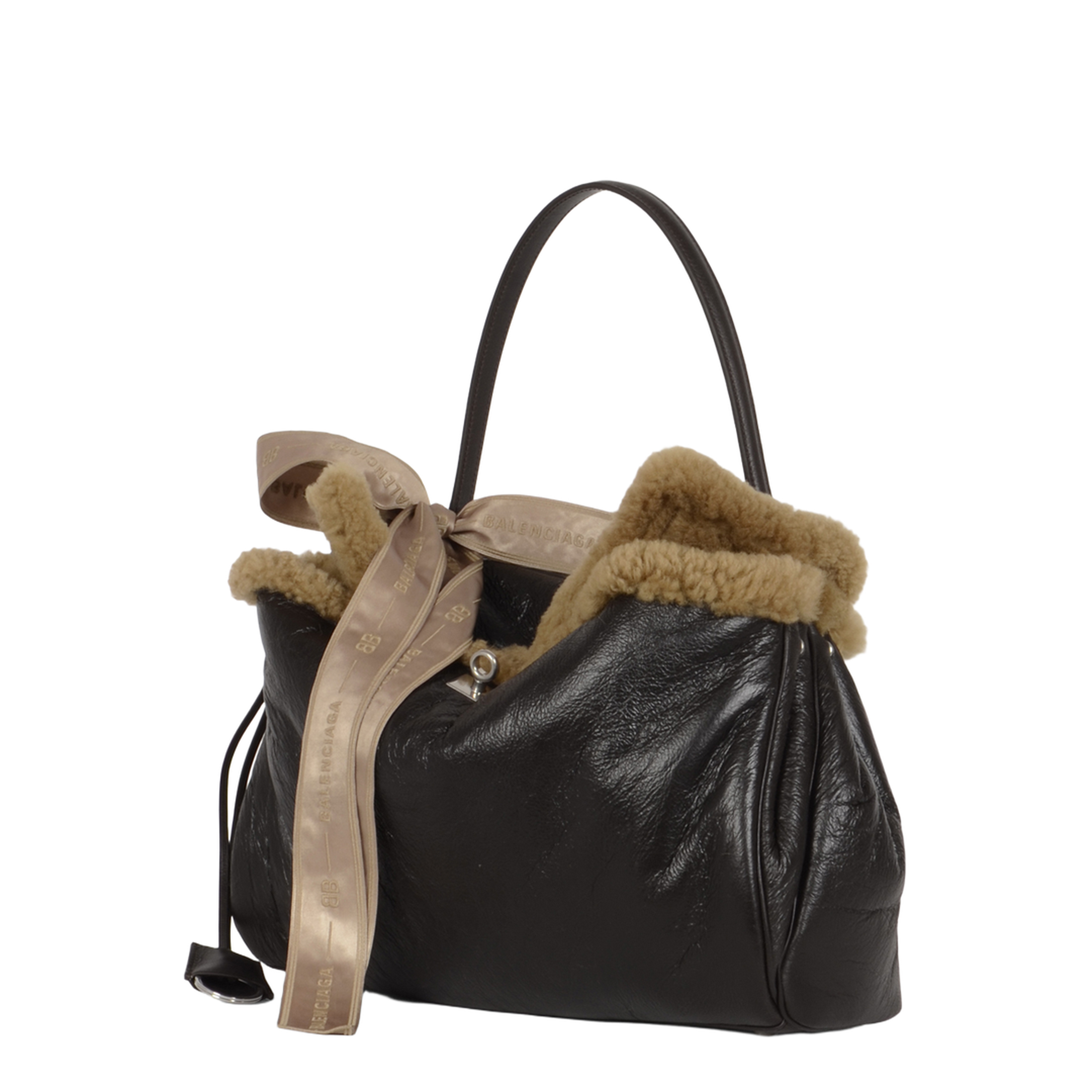 Rodeo Medium Calfskin Top-Handle Bag - Brown/Beige - Image 2