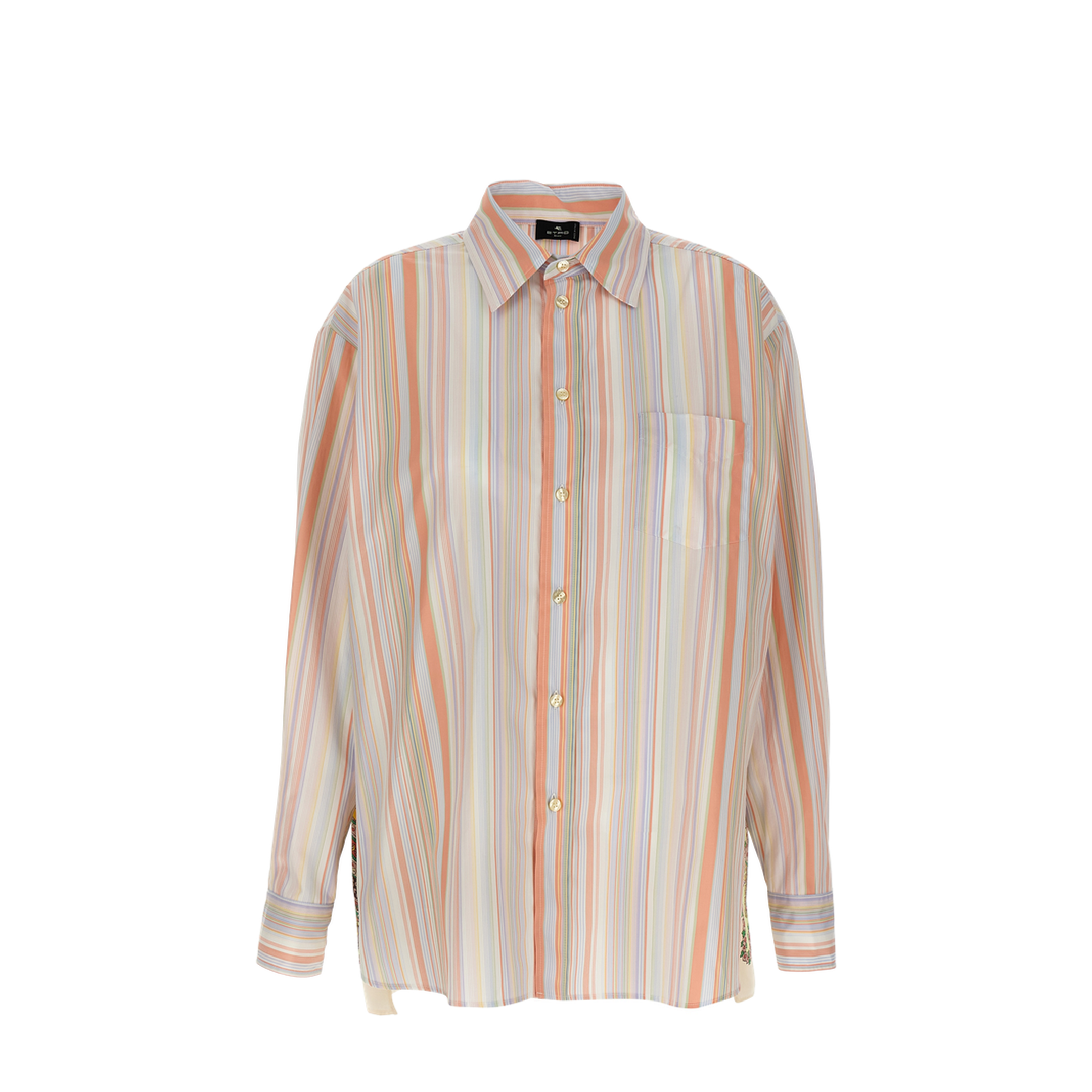Cotton Silk Striped Shirt - Image 1