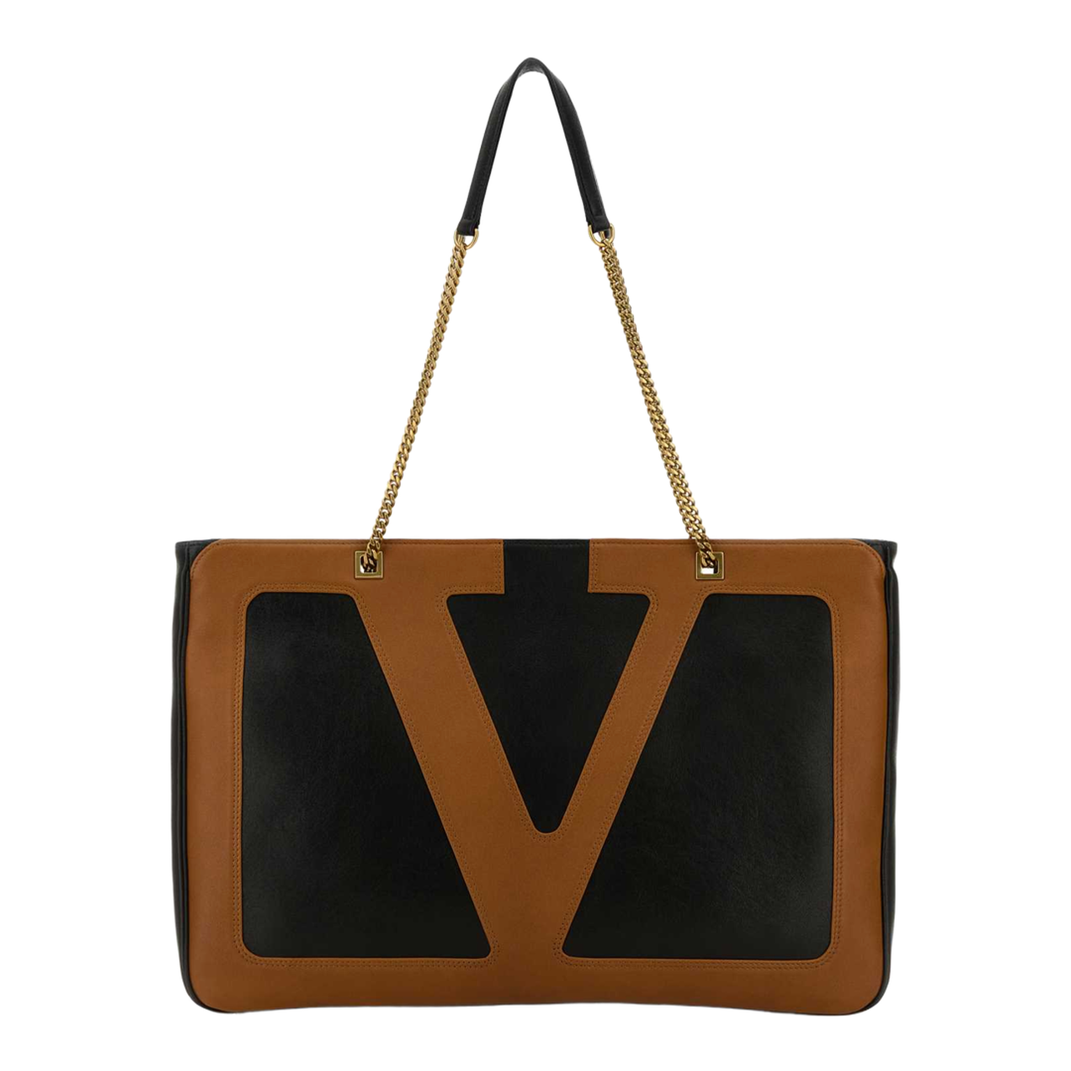 Viva Superstar Large Nappa Leather Shopping Bag - Black/spice - Image 1