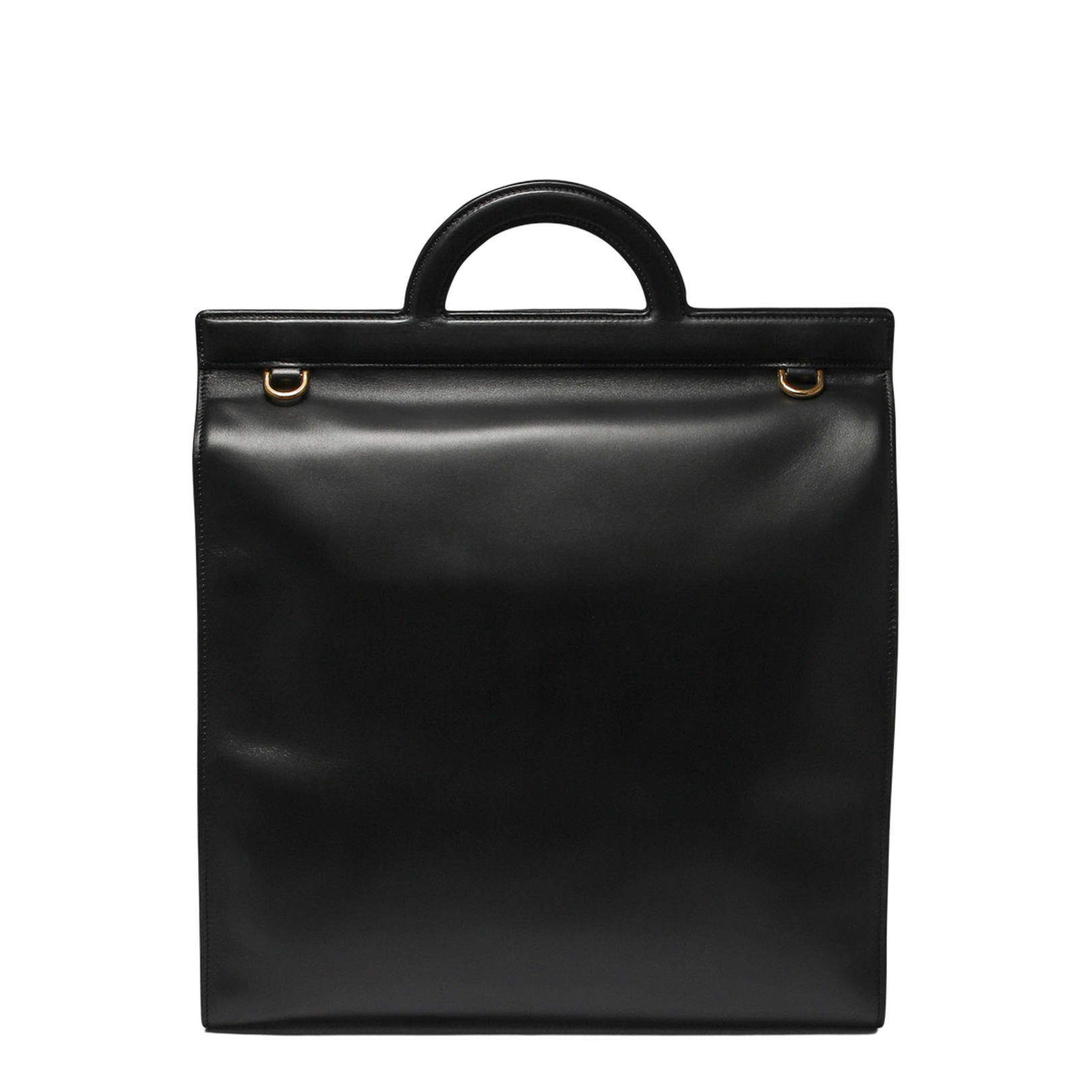 Leather Handbag with Frontal Logo Print - Image 4