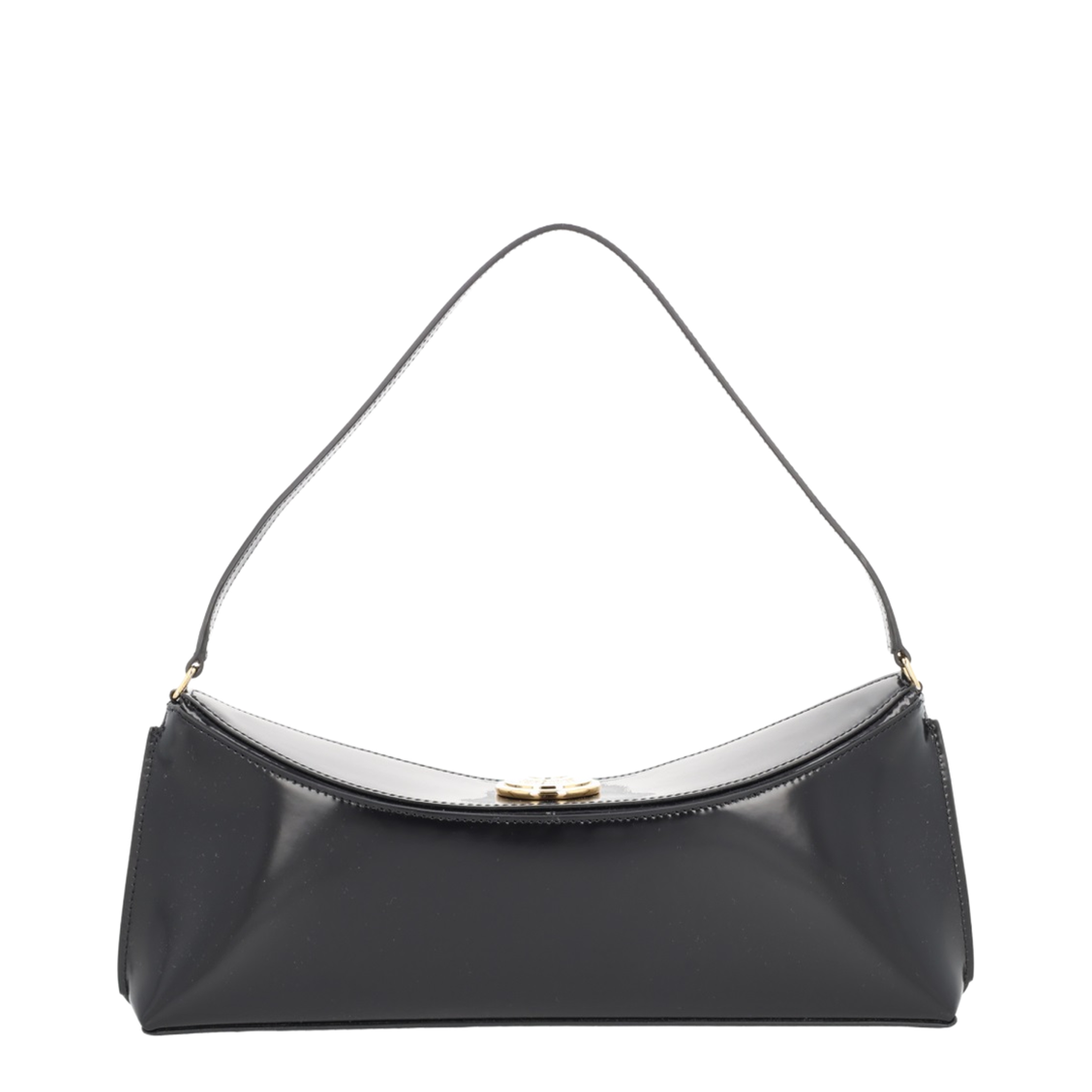 Ovalo 35cm Calf Leather Clutch - Black - Image 3