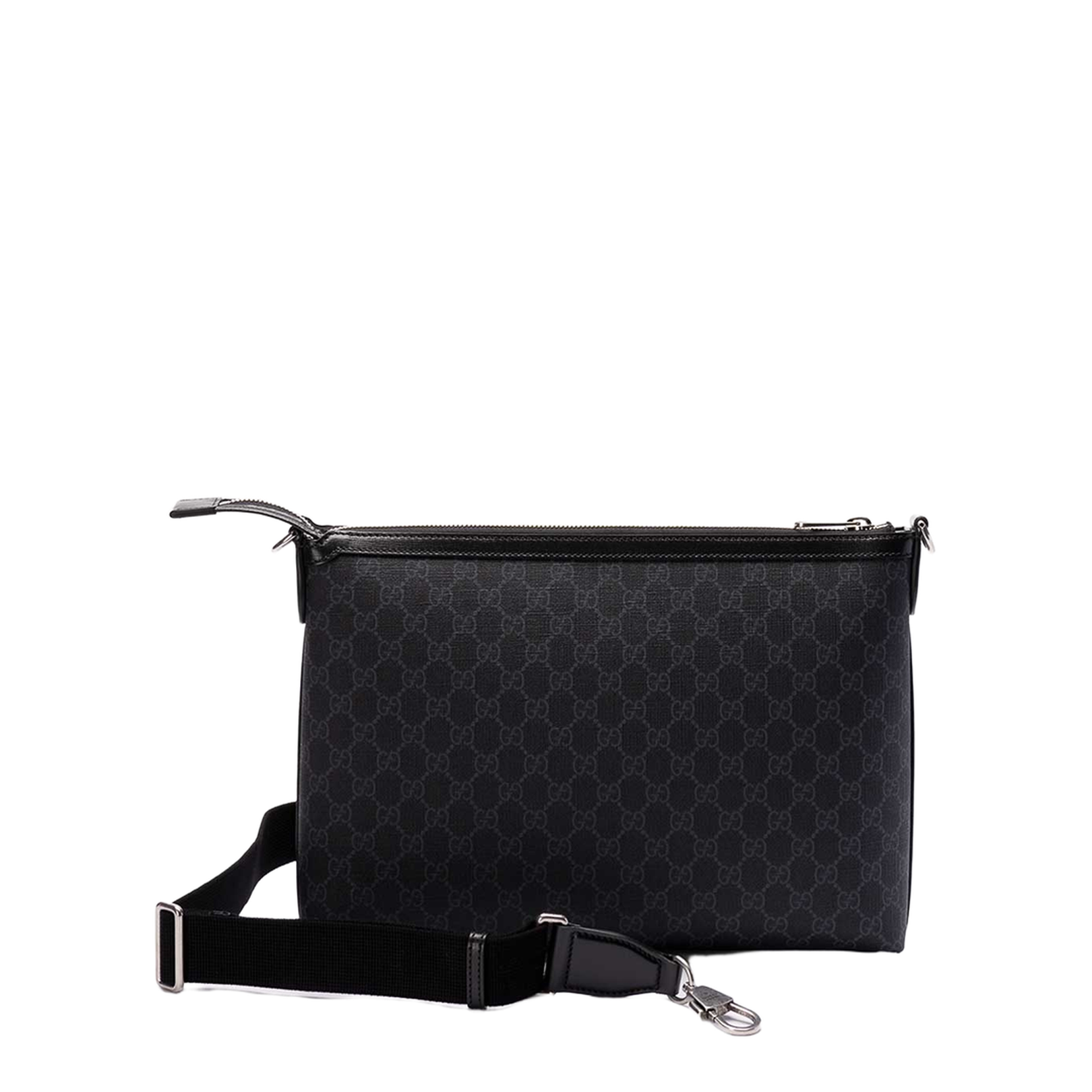 Medium GG Supreme Canvas Crossbody Bag - Black - Image 3