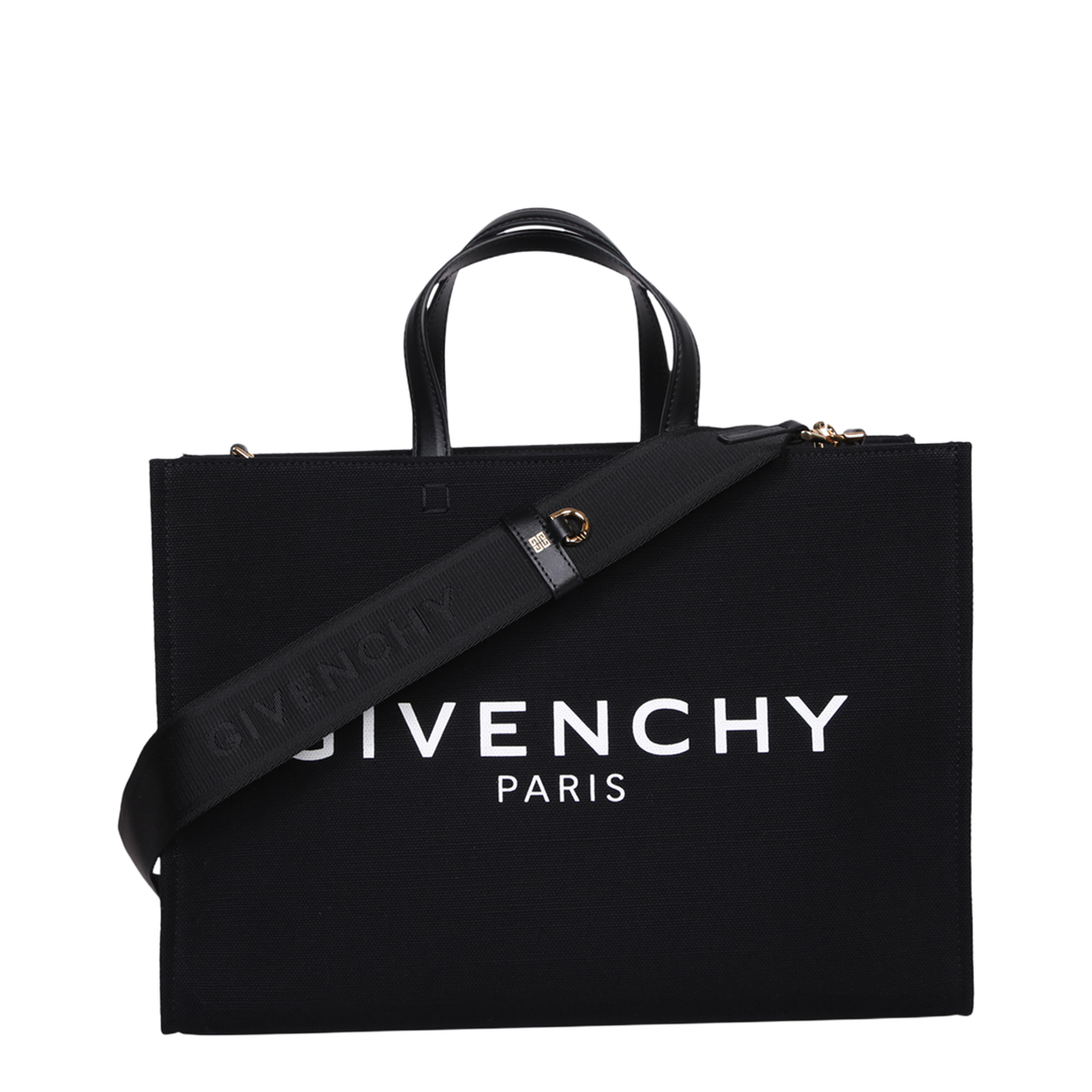 G-Tote Medium Canvas Shopping Bag - Black - Image 1
